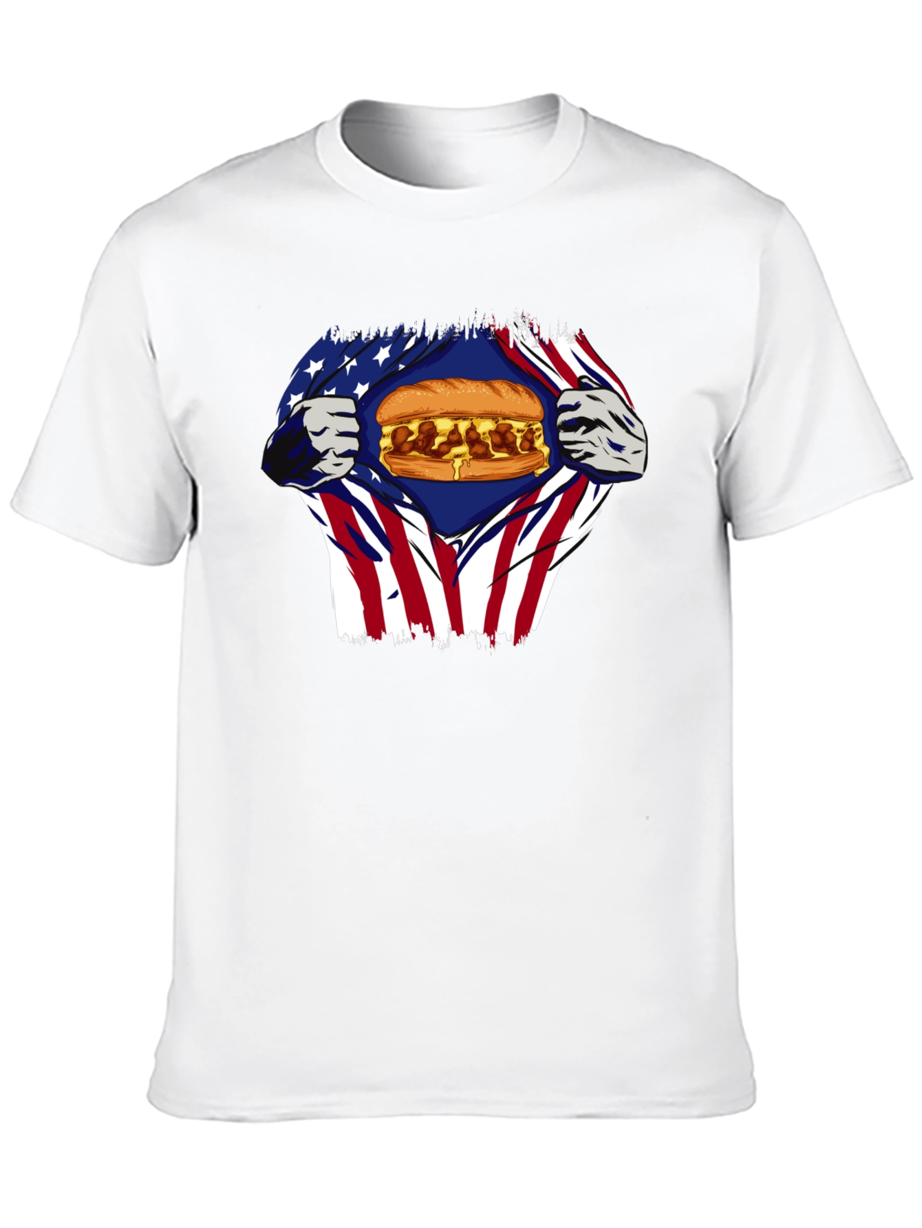 American Flag Meatball Sub T-Shirt