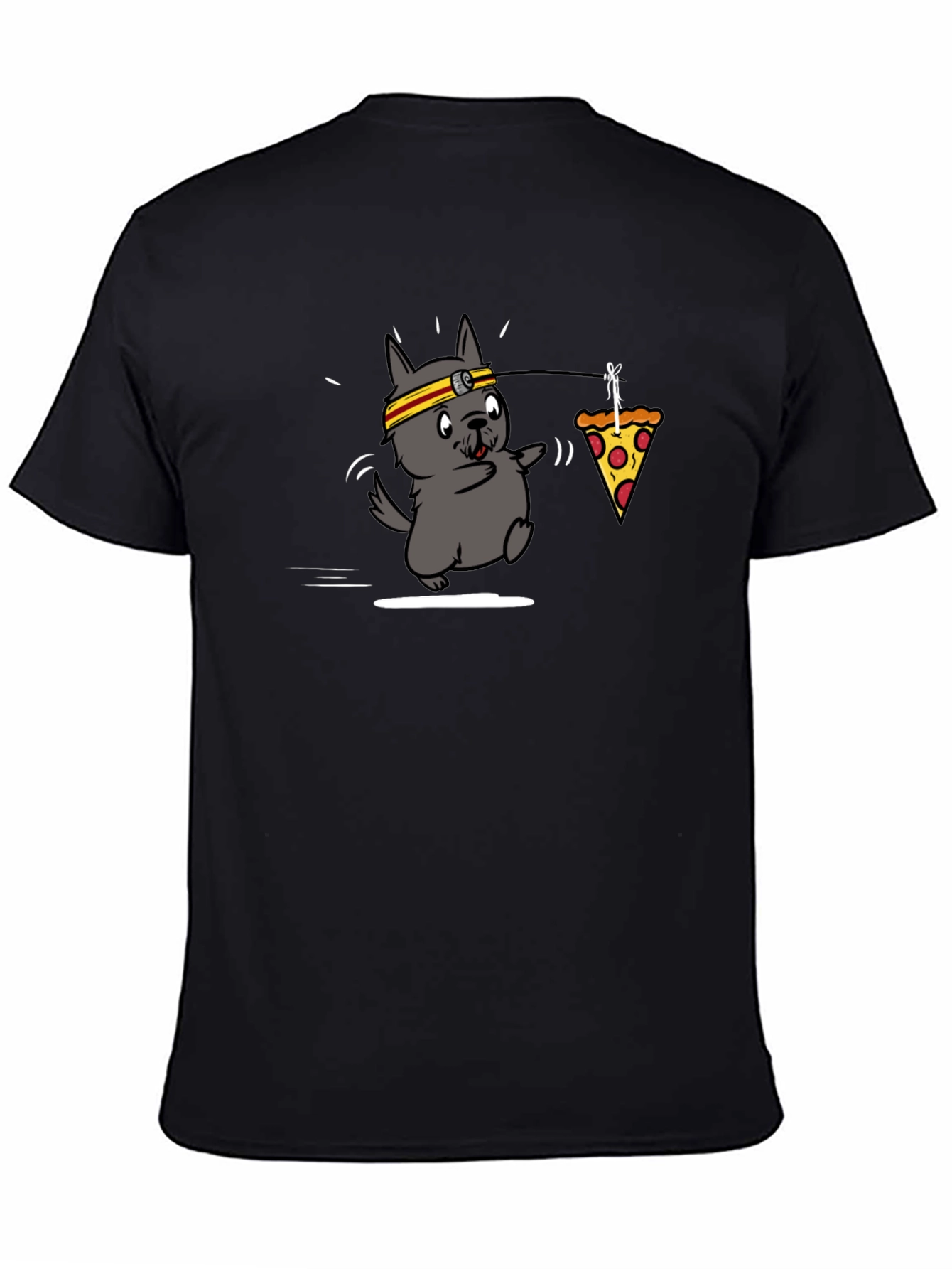 Cartoon Dog Pizza Run T-Shirt