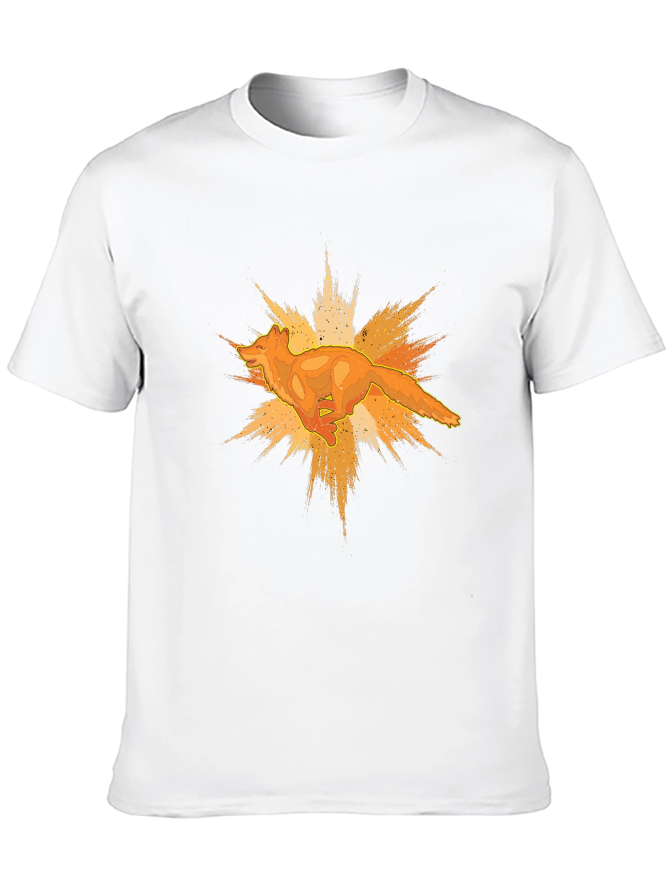 Dynamic Fox Graphic Black T-Shirt