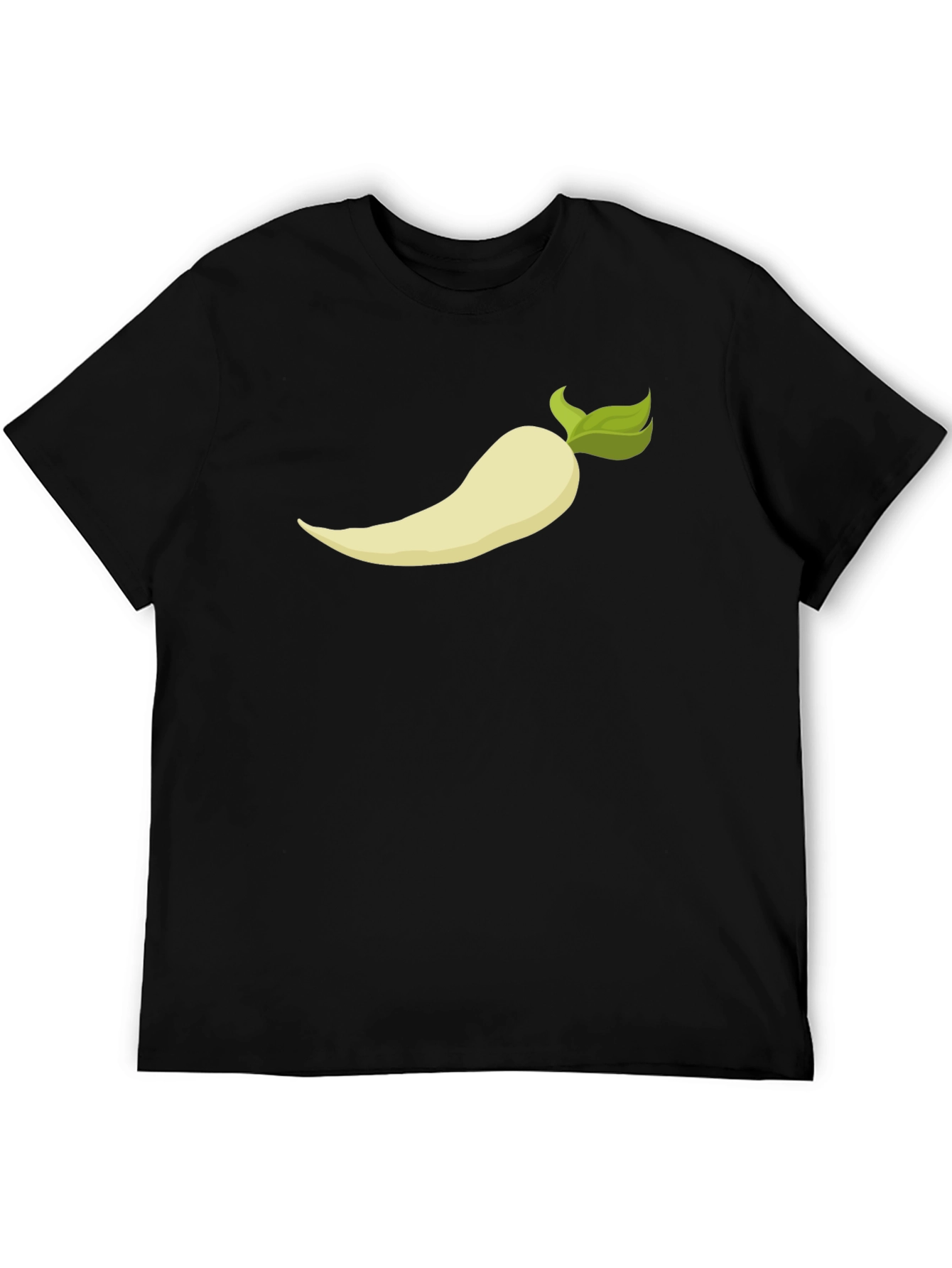 Radish Graphic Tee - Casual Black T-Shirt
