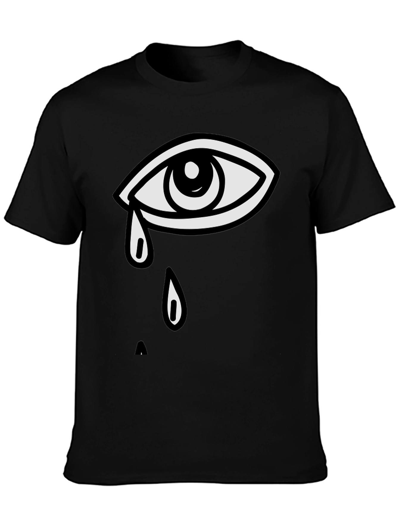 Teary Eye Graphic Tee - Unisex Black T-Shirt
