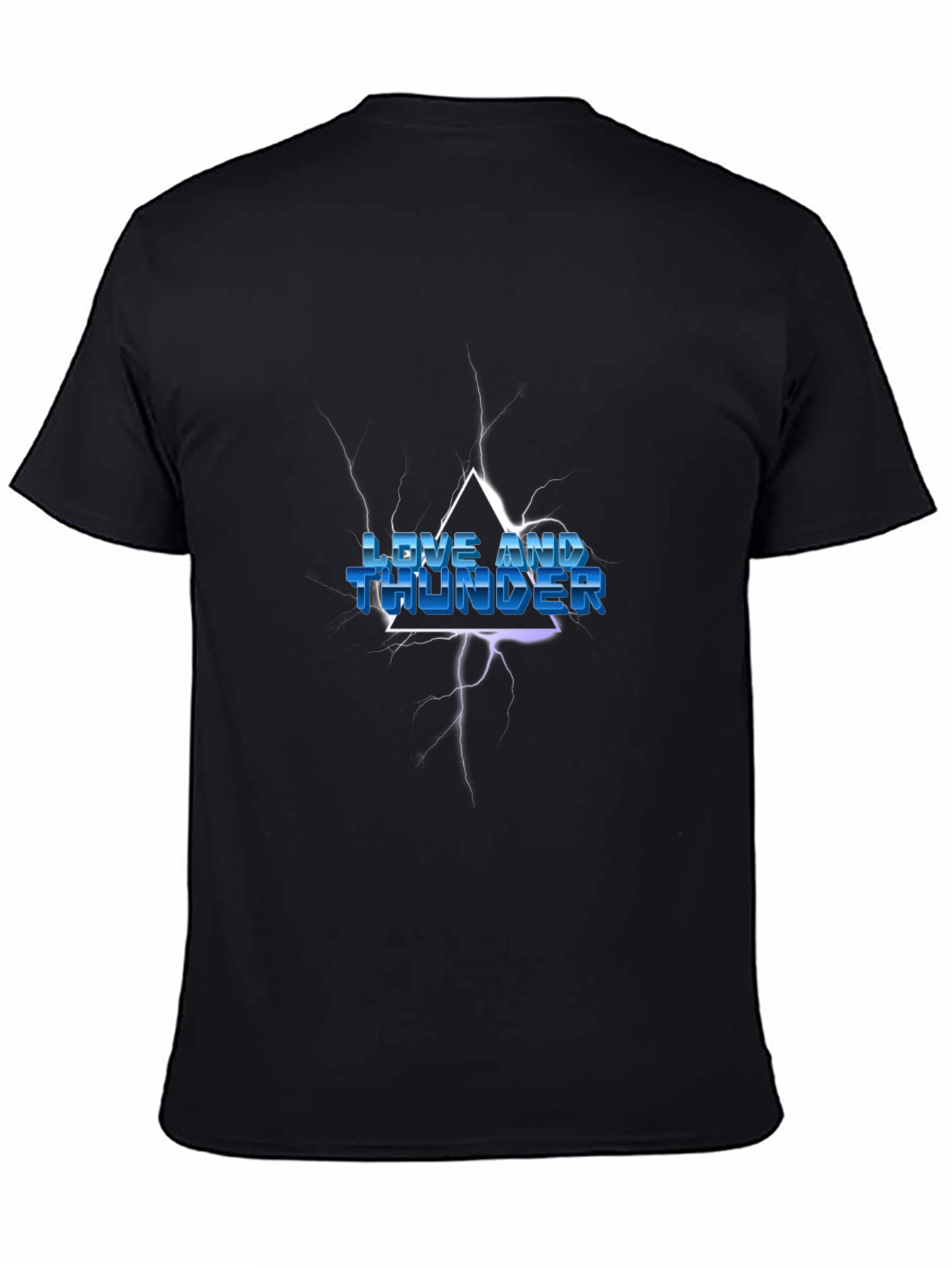 Love and Thunder Graphic Print Black T-Shirt