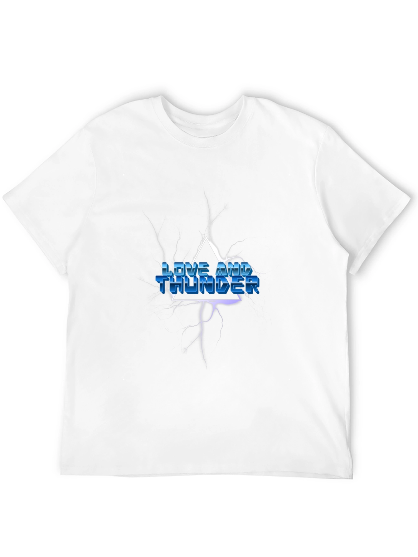 Love and Thunder Graphic Print Black T-Shirt