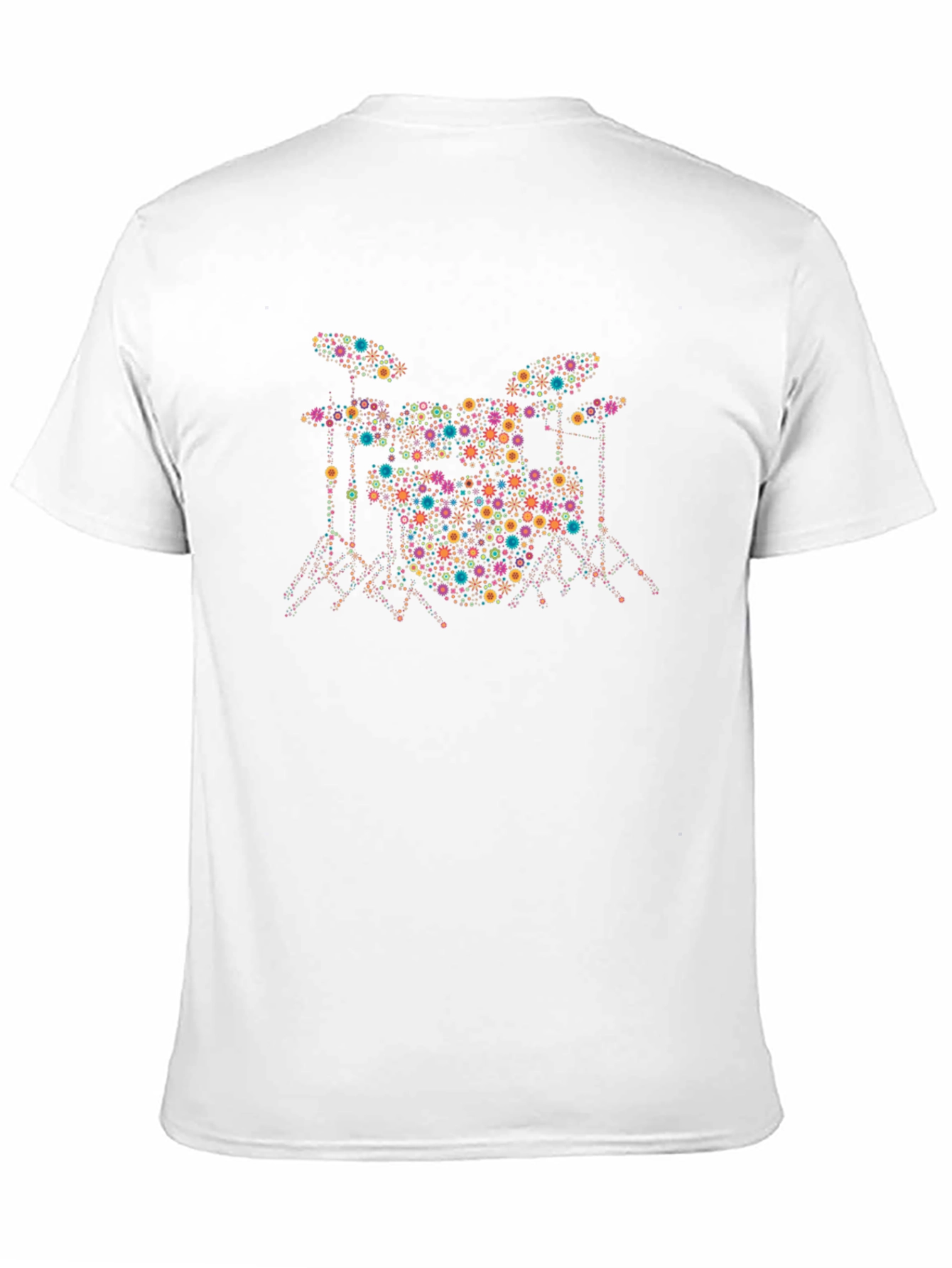 Drum Set Graphic Black T-Shirt - Unique Music Tee