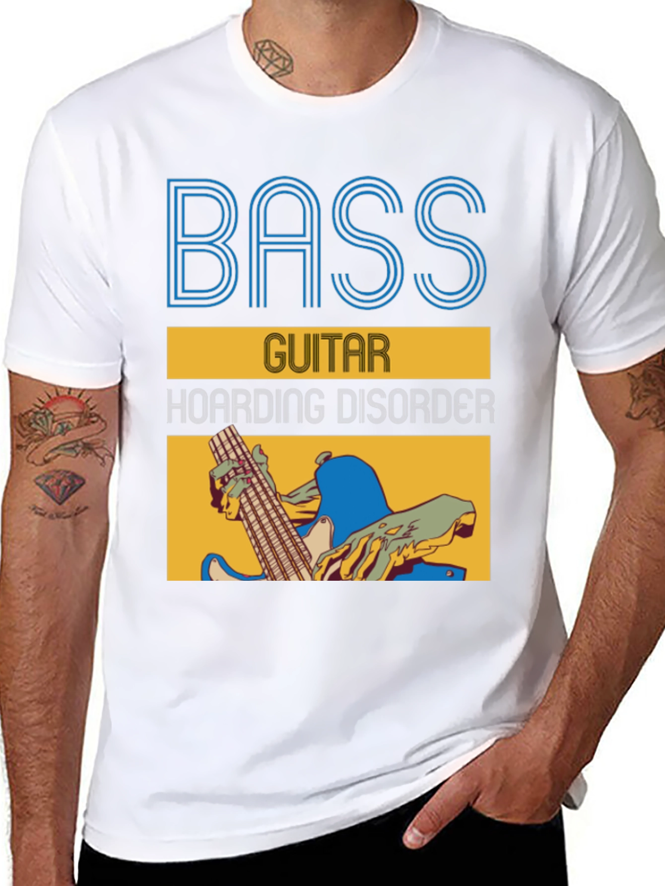 Bass Guitar Hoarding Disorder Graphic Tee