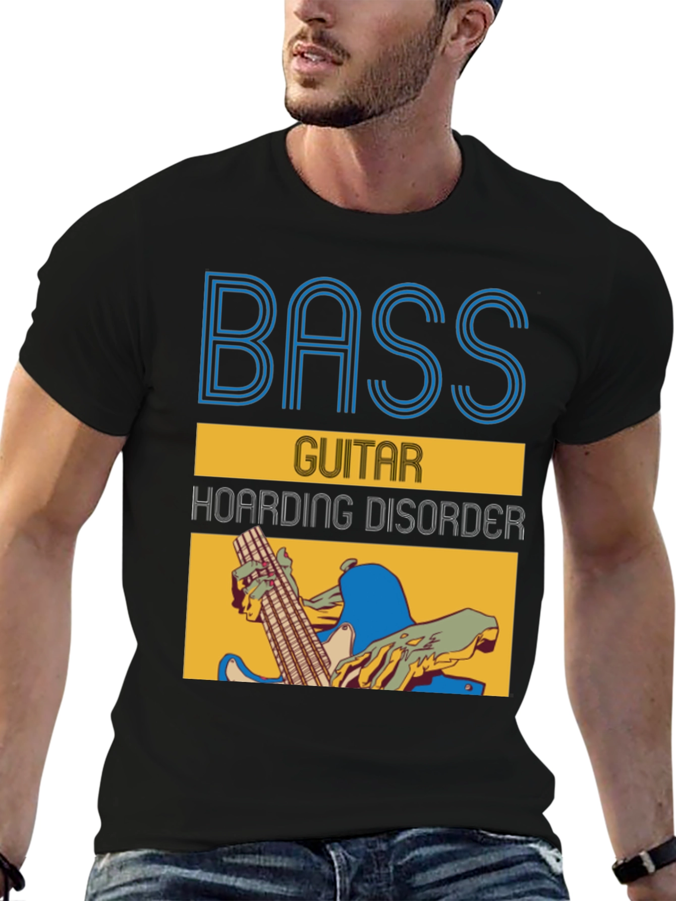 Bass Guitar Hoarding Disorder Graphic Tee