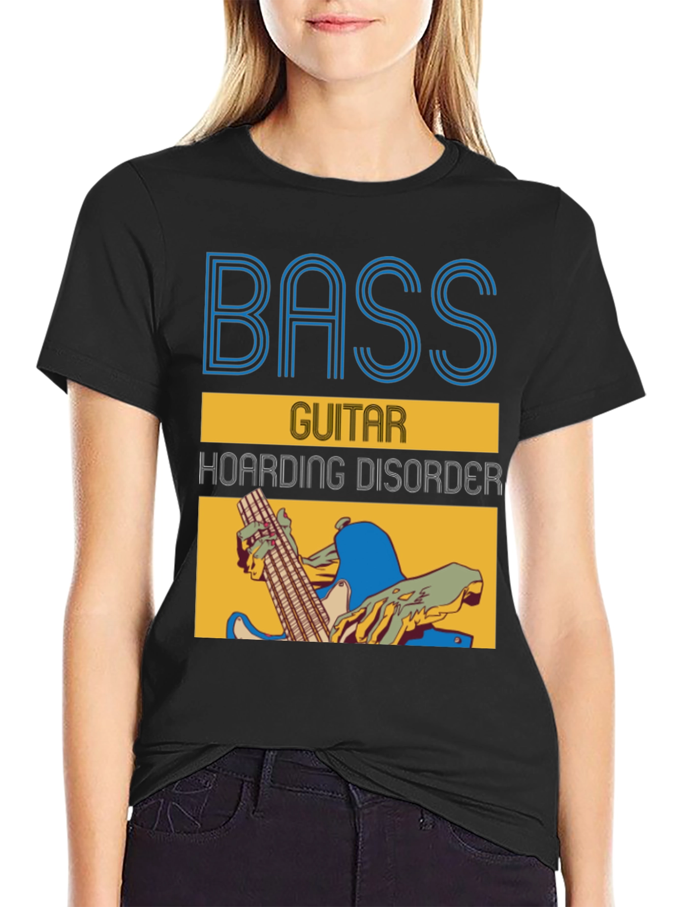 Bass Guitar Hoarding Disorder Graphic Tee