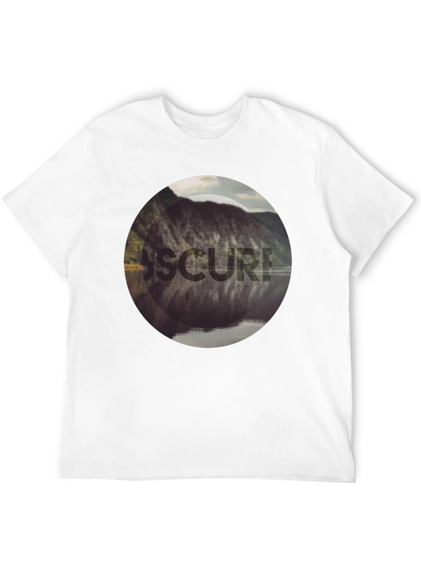 Obscured Nature Graphic Black Tee