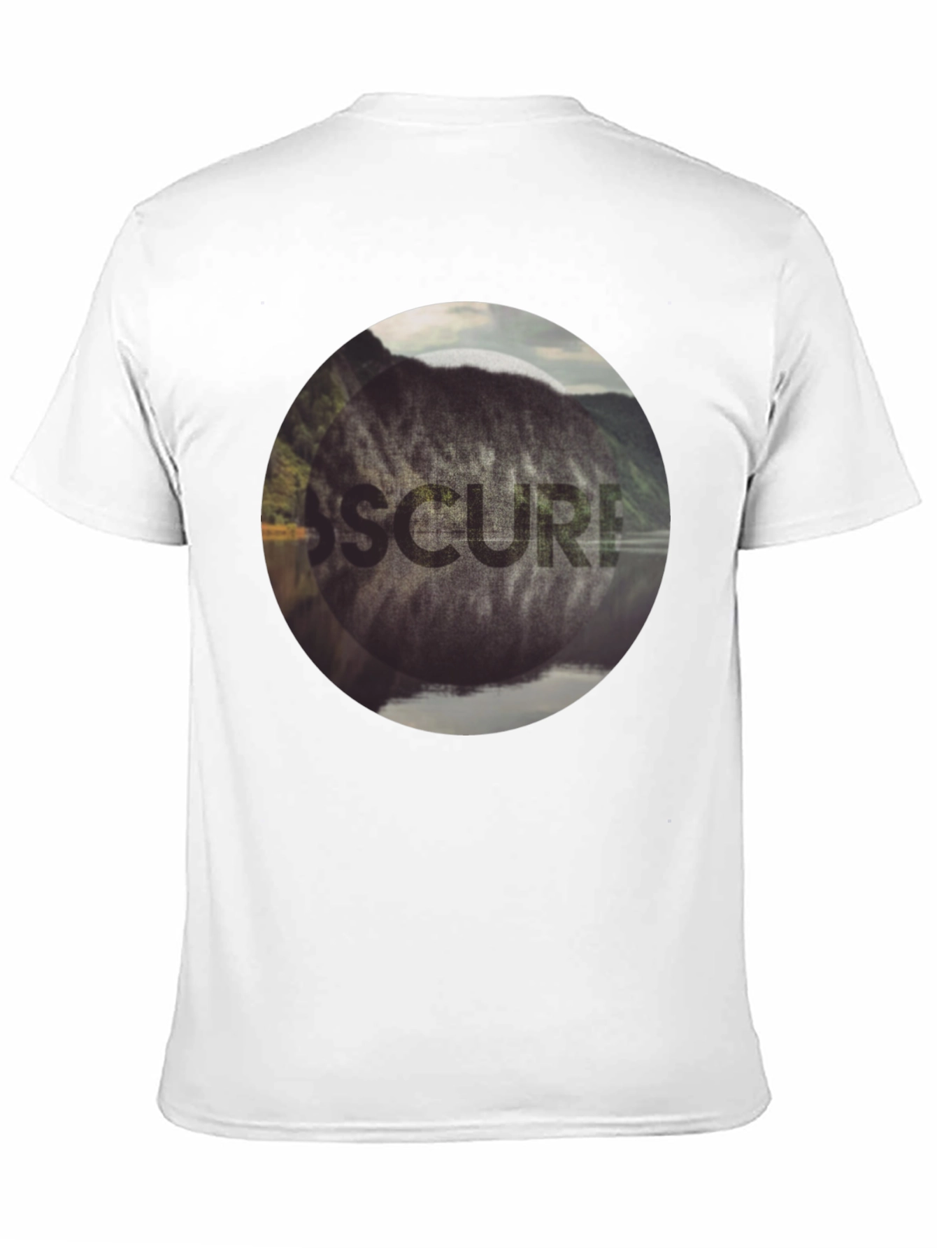 Obscured Nature Graphic Black Tee