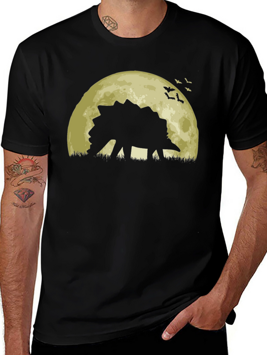 Dinosaur Moon Silhouette T-Shirt