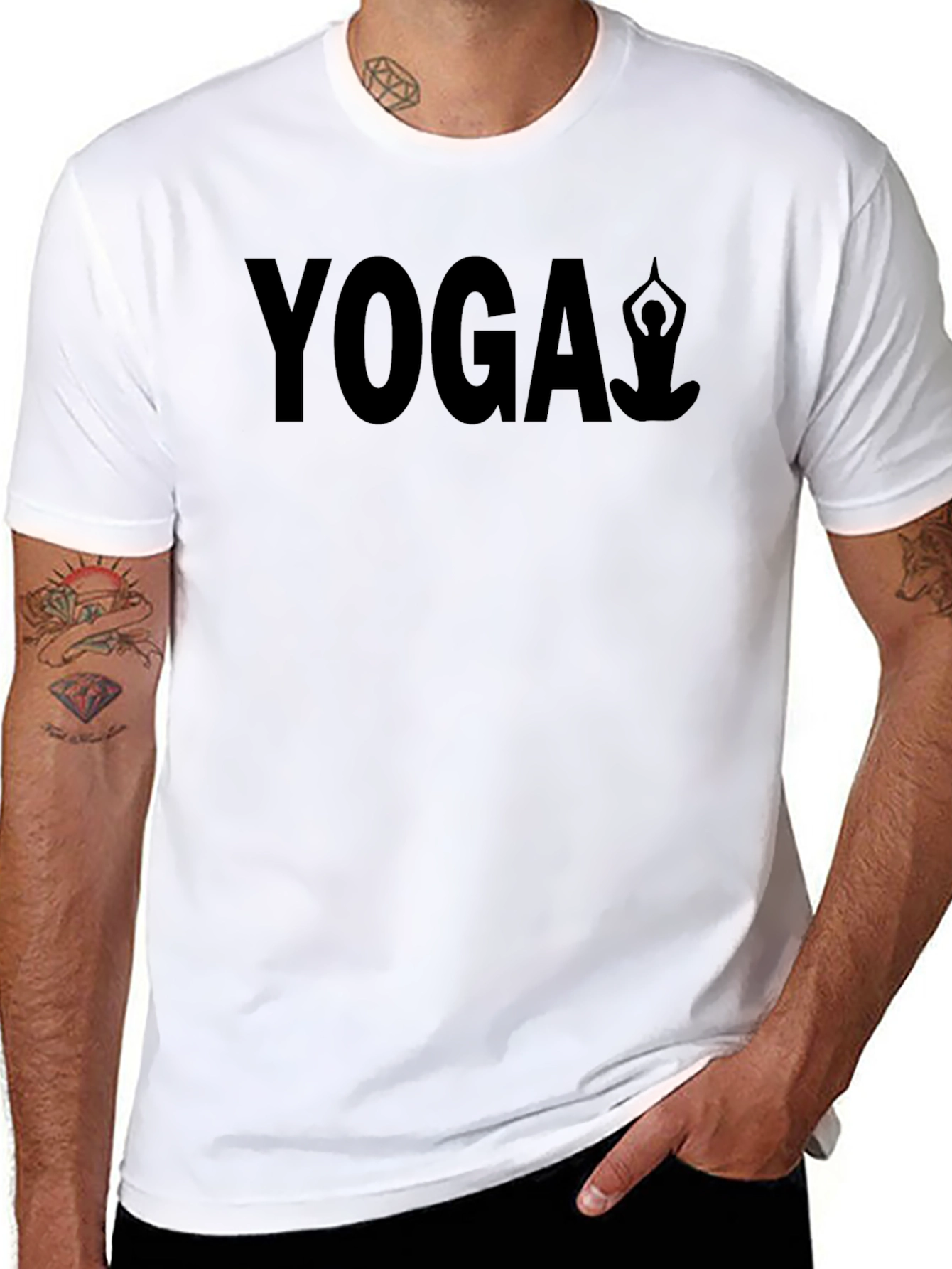Yoga Graphic Black T-Shirt Relaxed Fit