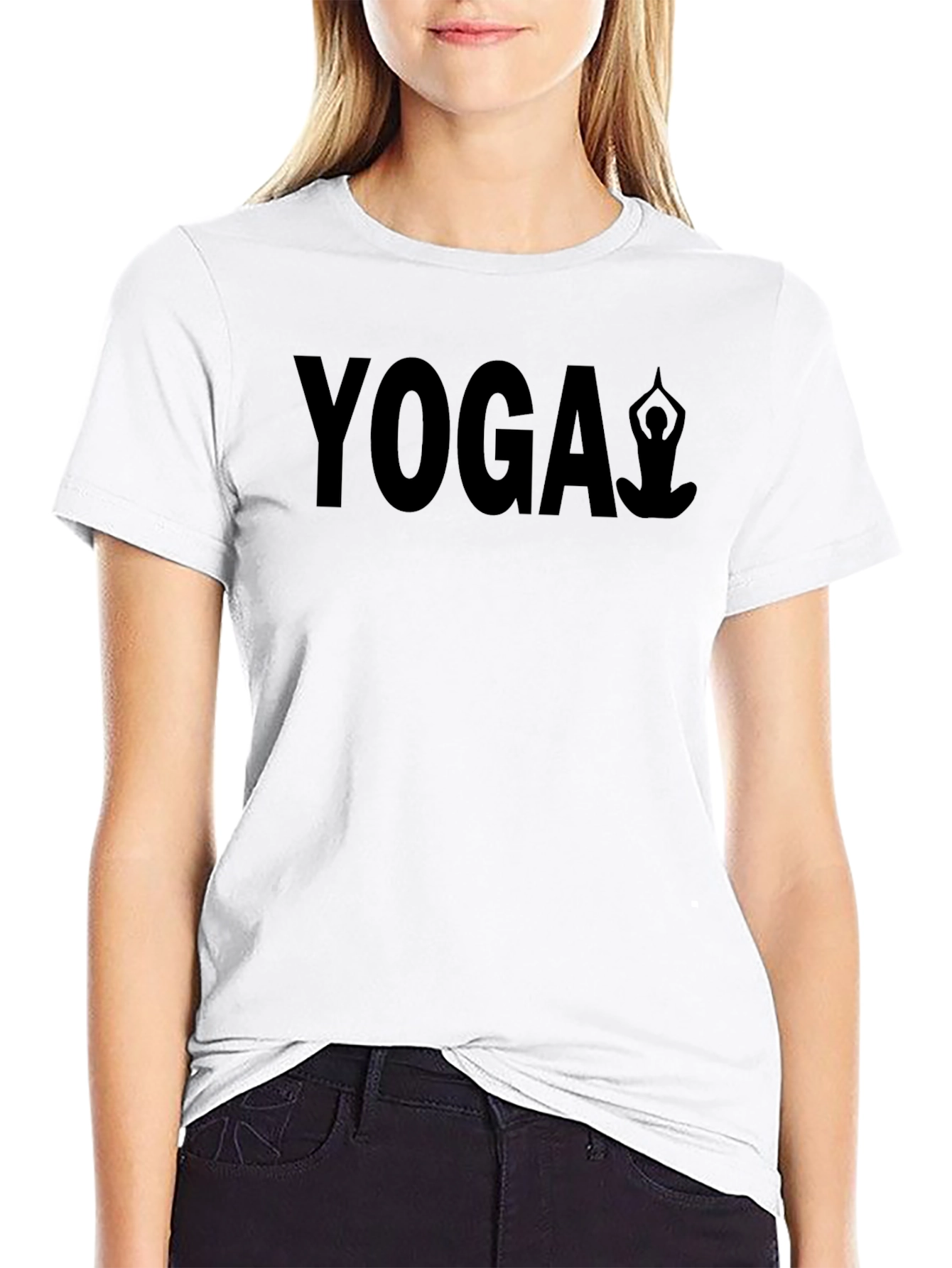Yoga Graphic Black T-Shirt Relaxed Fit