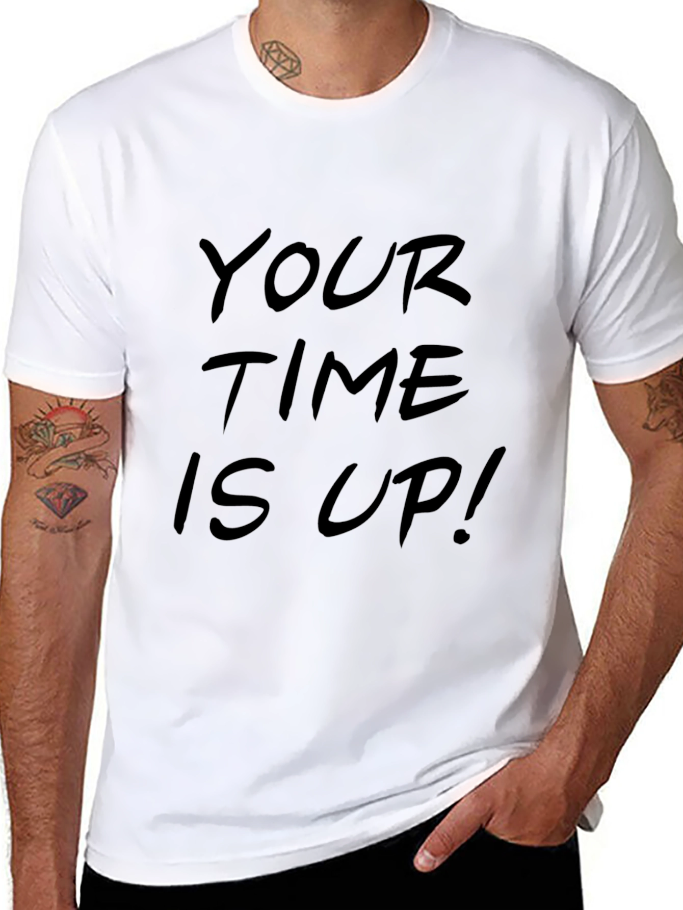 Your Time Is Up! Graphic Tee - Black