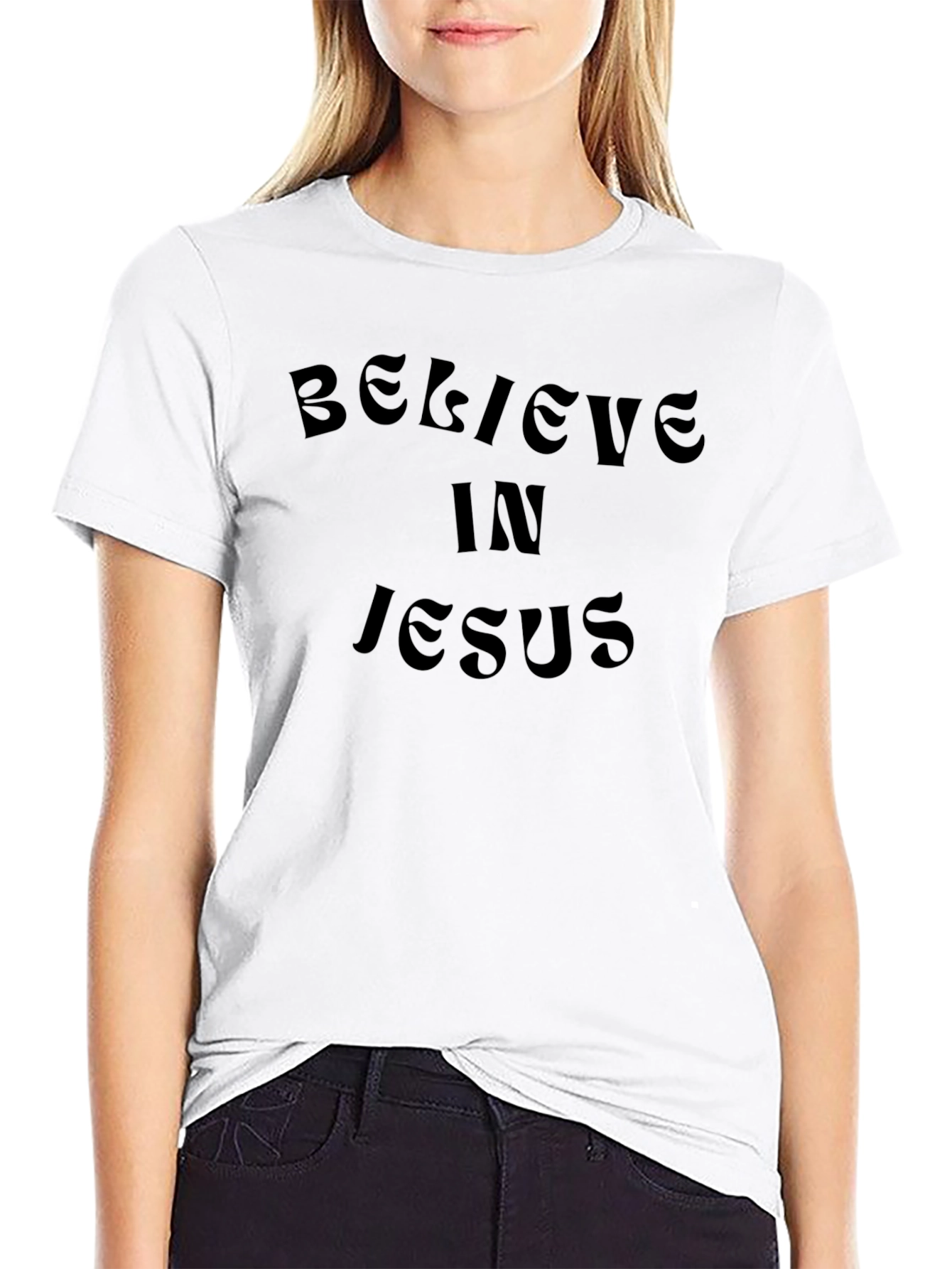 Believe In Jesus Black T-Shirt