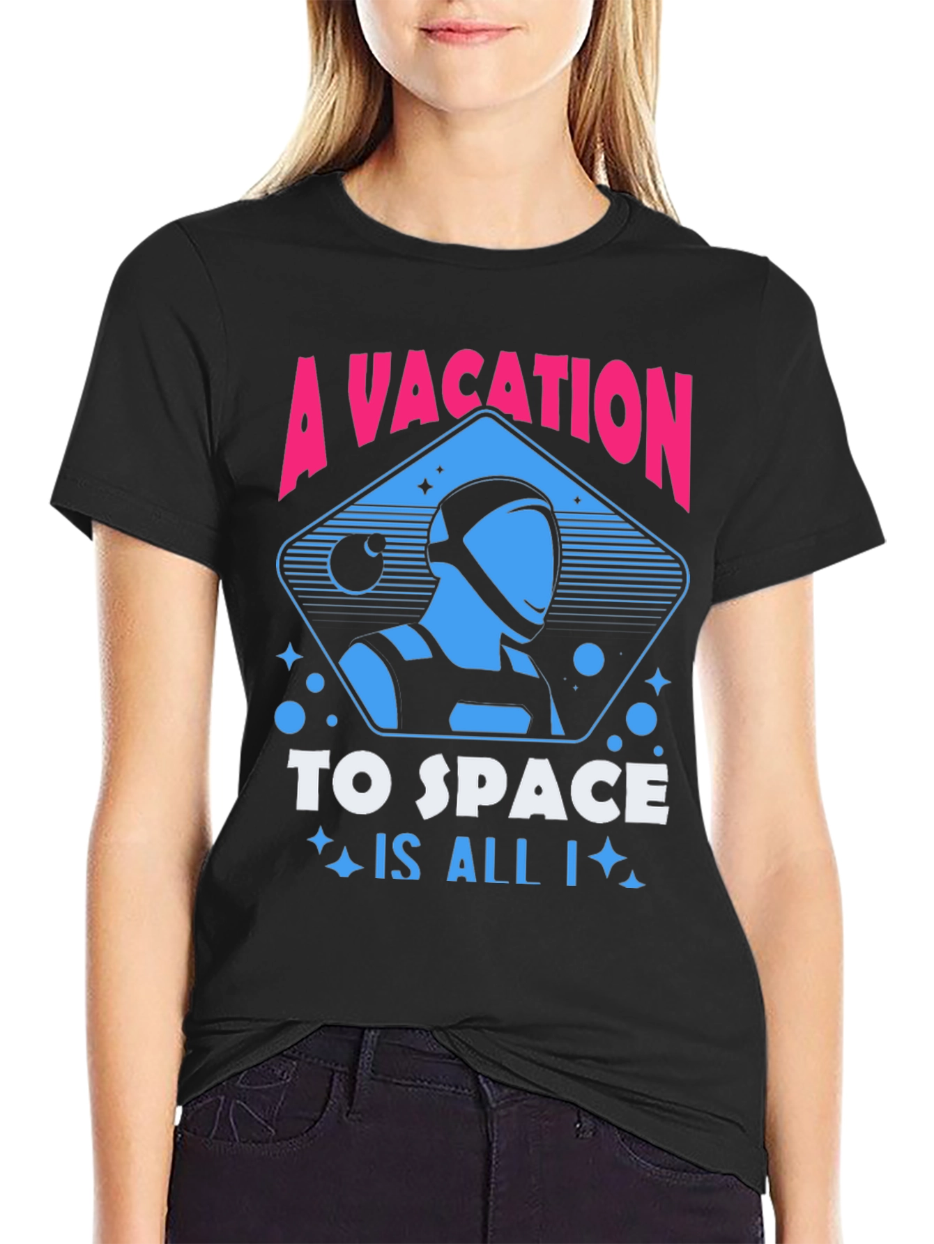 A Vacation to Space T-Shirt Astronaut Graphic Tee