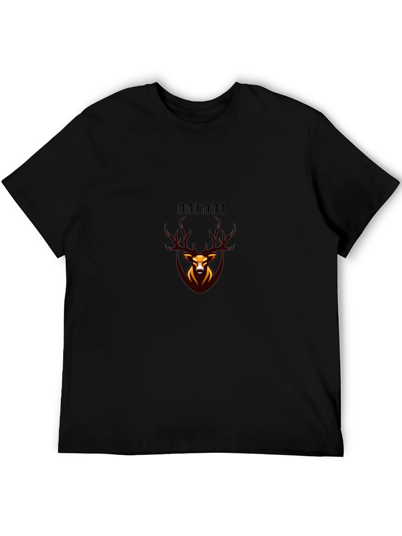 Stylish Black Animal Graphic T-Shirt