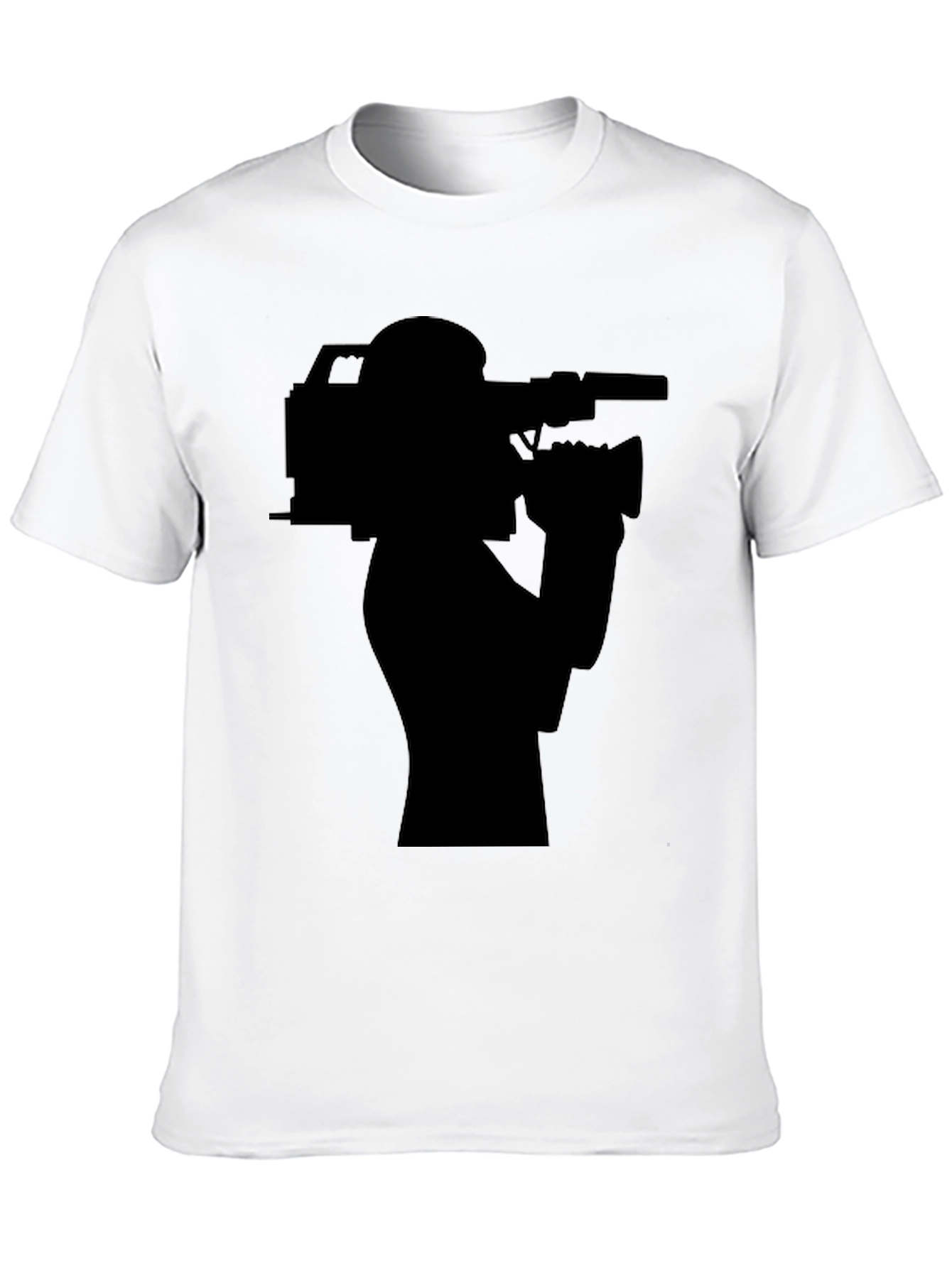 Cameraman Silhouette T-Shirt - Black Graphic Tee