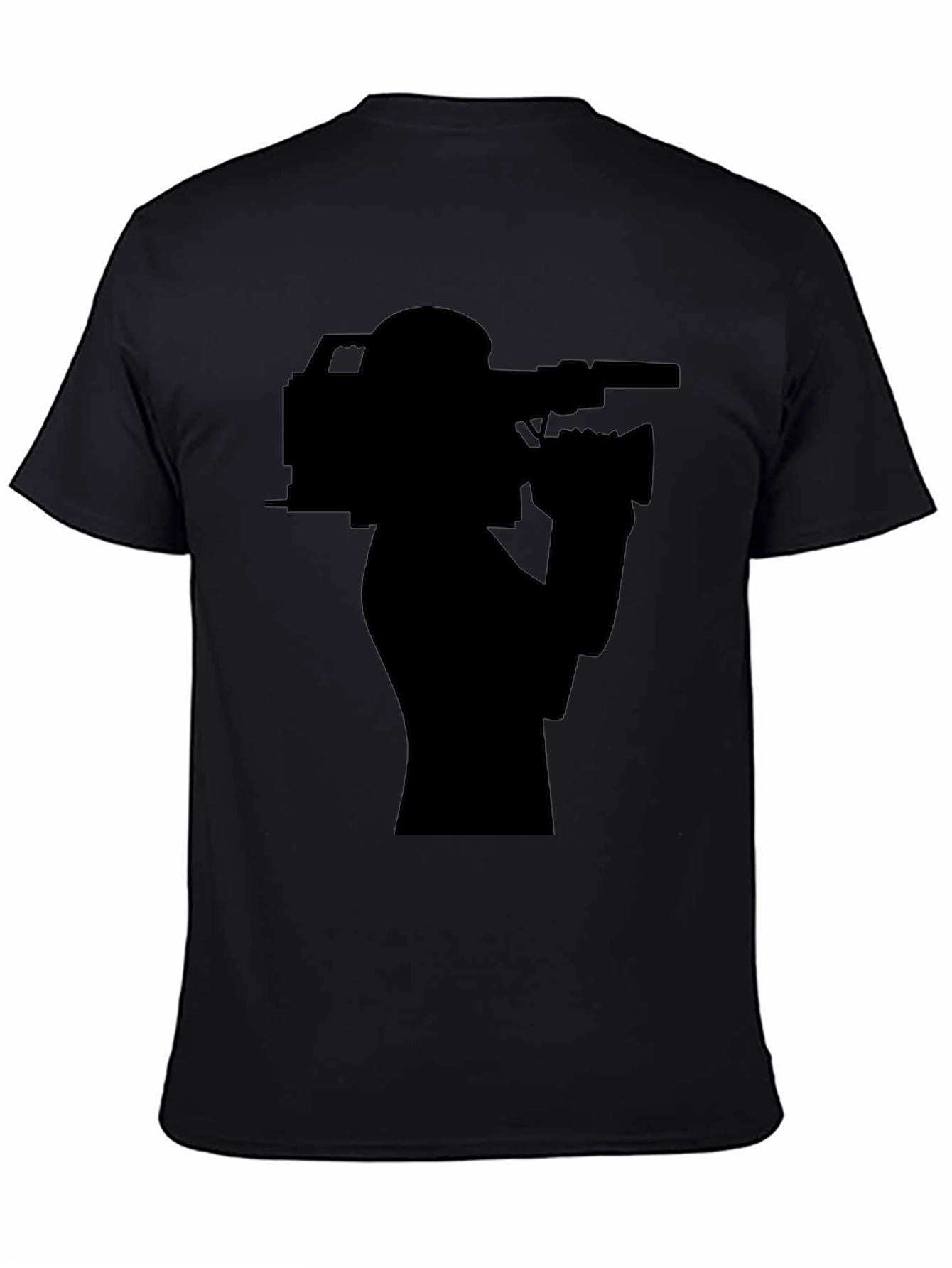 Cameraman Silhouette T-Shirt - Black Graphic Tee