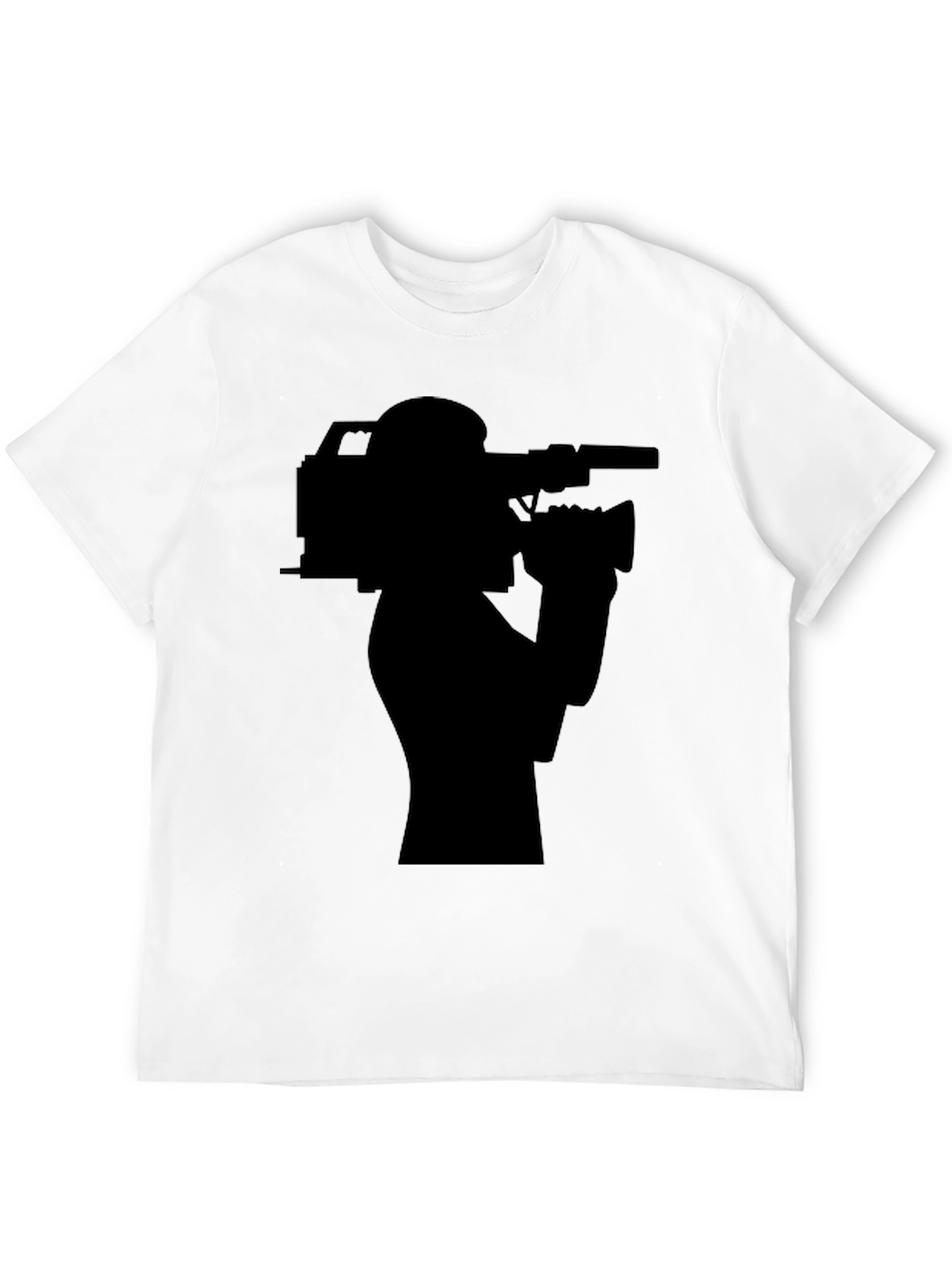 Cameraman Silhouette T-Shirt - Black Graphic Tee