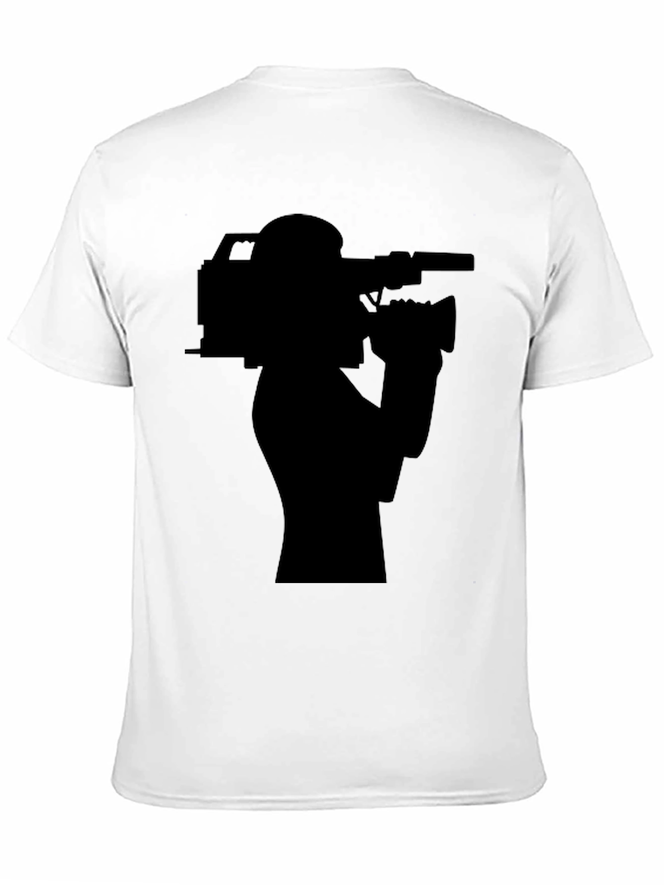 Cameraman Silhouette T-Shirt - Black Graphic Tee