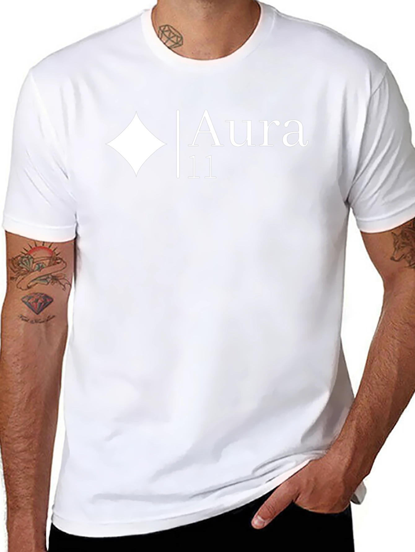 Aura 11 Graphic Tee - Stylish Black T-Shirt