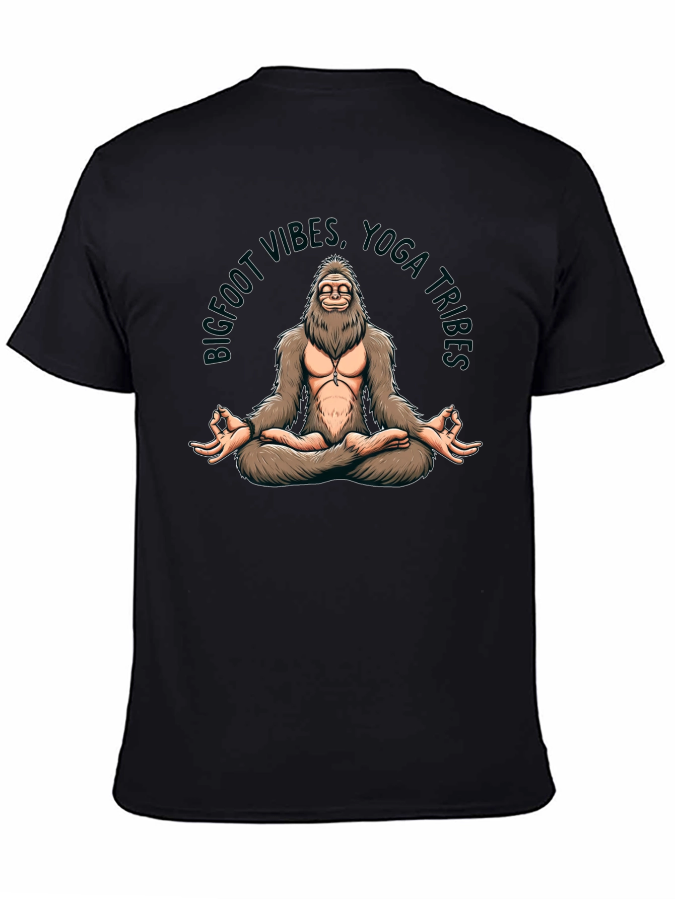 Bigfoot Yoga T-Shirt - Funny Meditating Sasquatch Tee