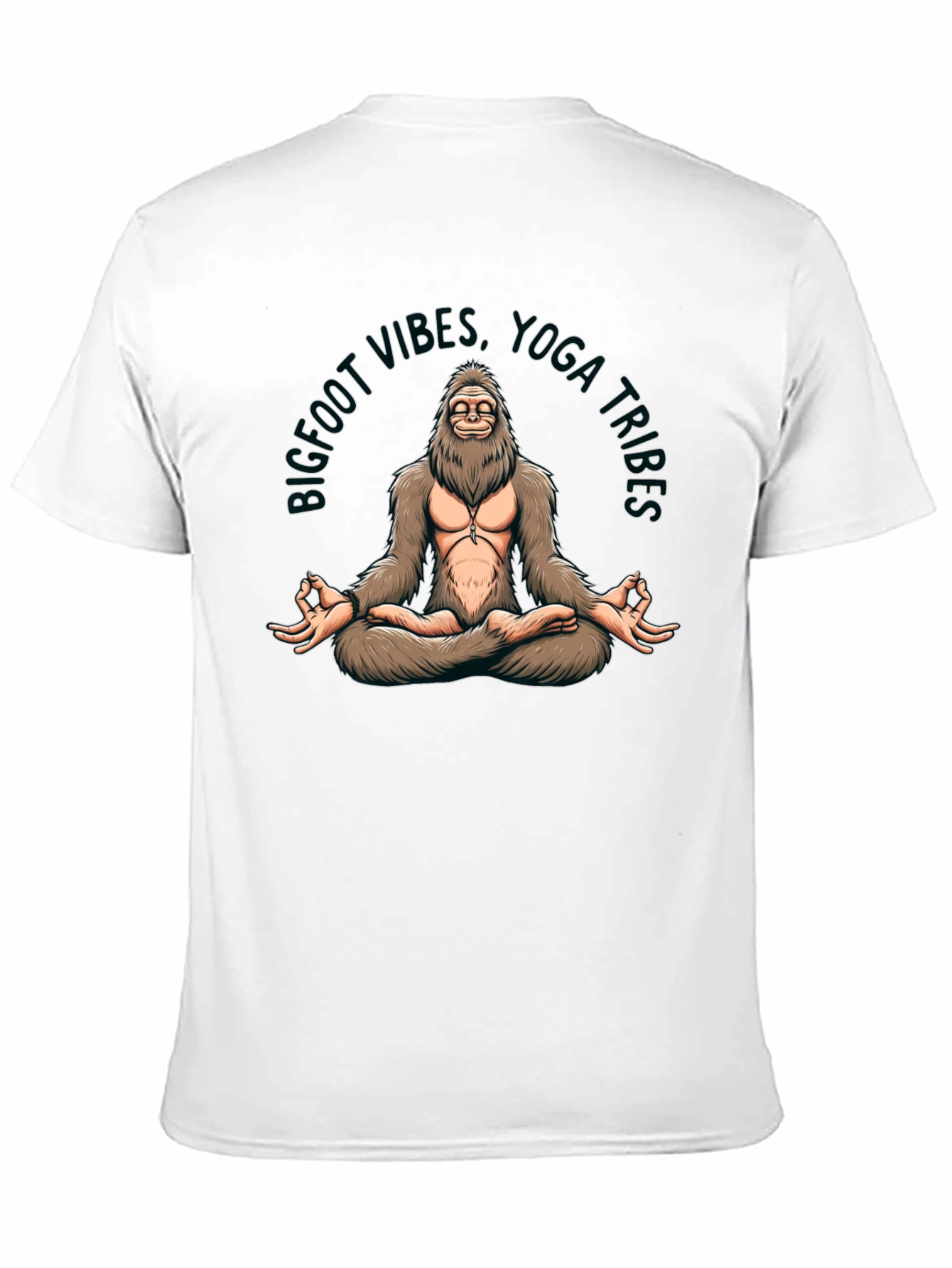 Bigfoot Yoga T-Shirt - Funny Meditating Sasquatch Tee