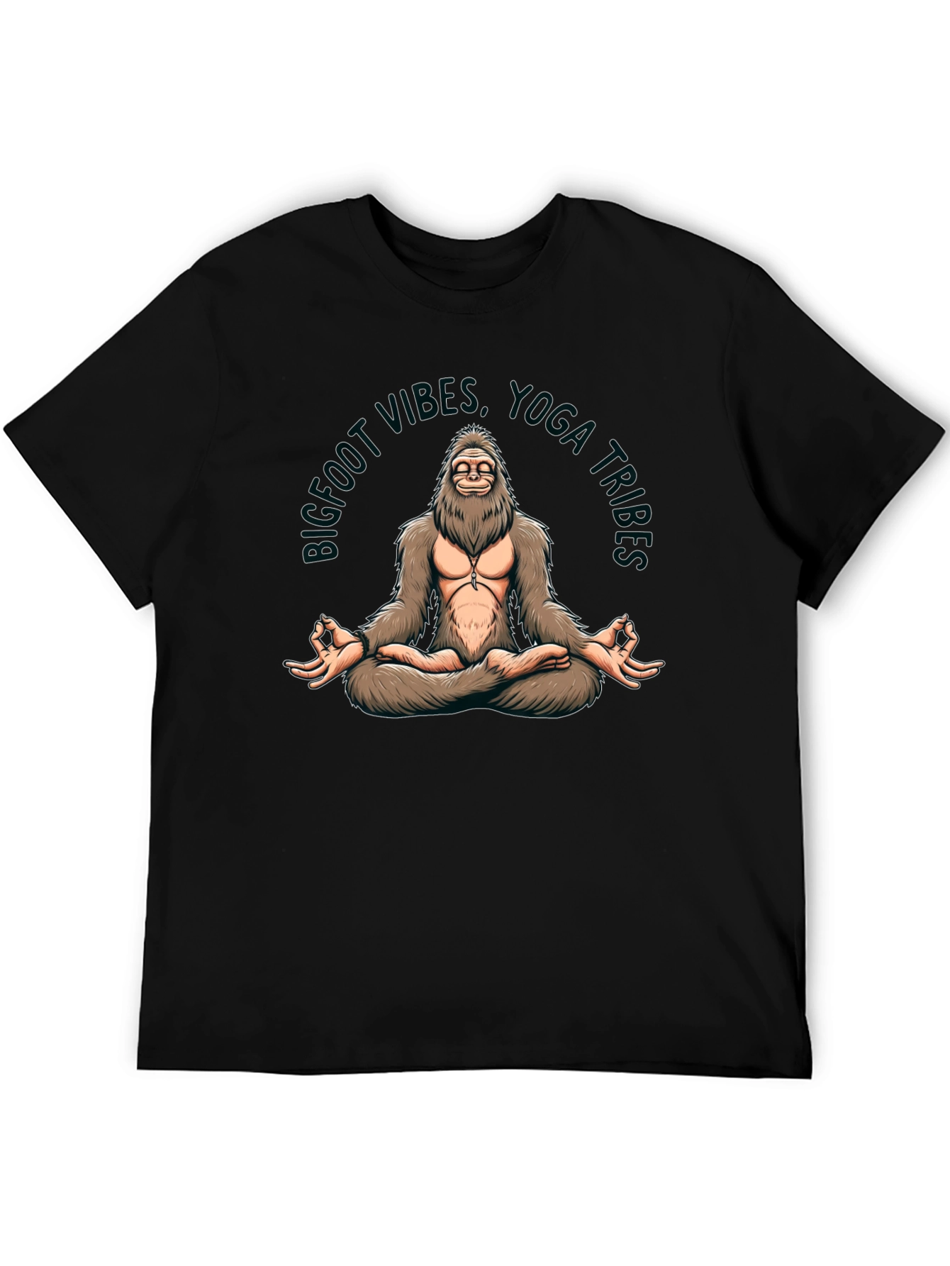 Bigfoot Yoga T-Shirt - Funny Meditating Sasquatch Tee