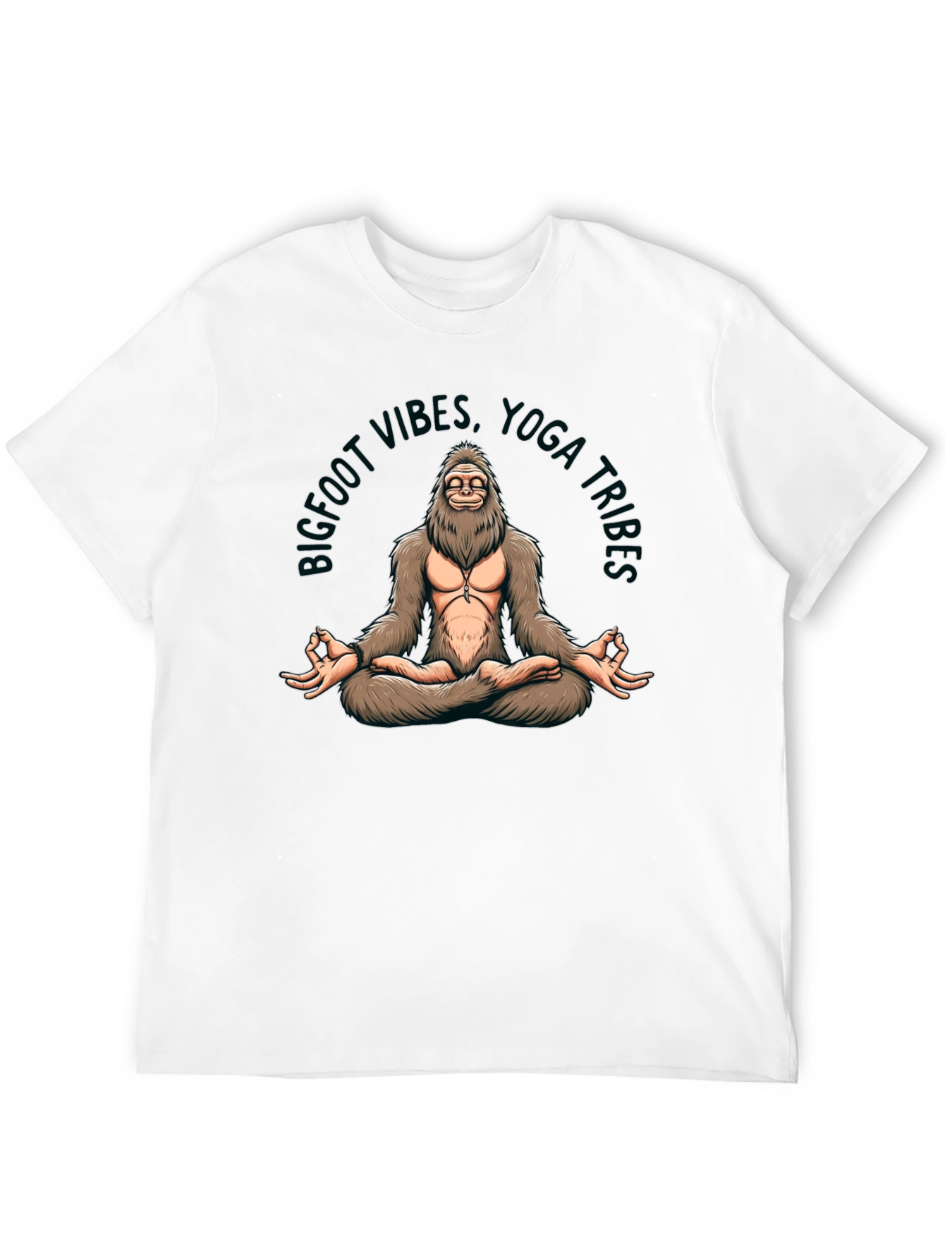 Bigfoot Yoga T-Shirt - Funny Meditating Sasquatch Tee