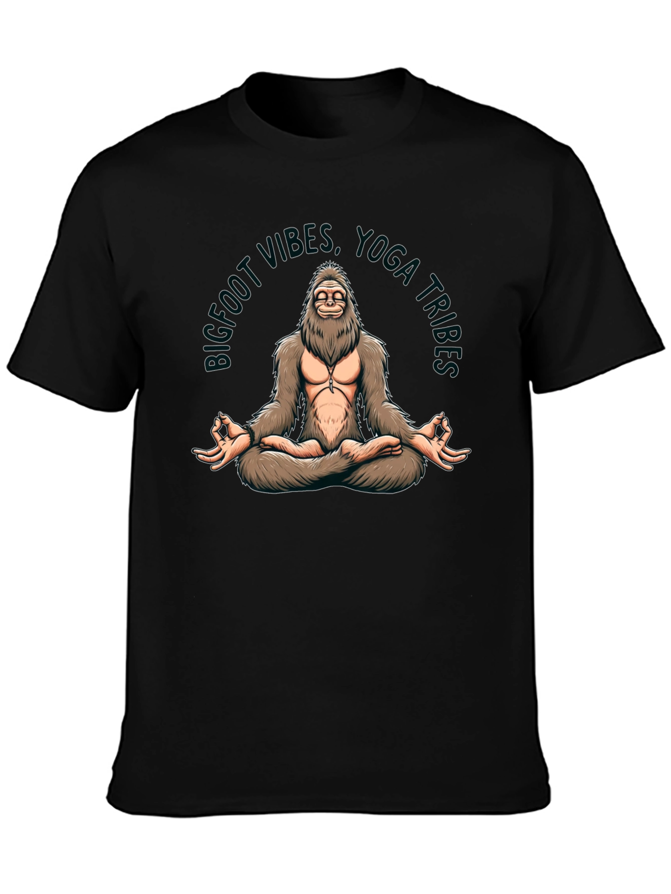 Bigfoot Yoga T-Shirt - Funny Meditating Sasquatch Tee