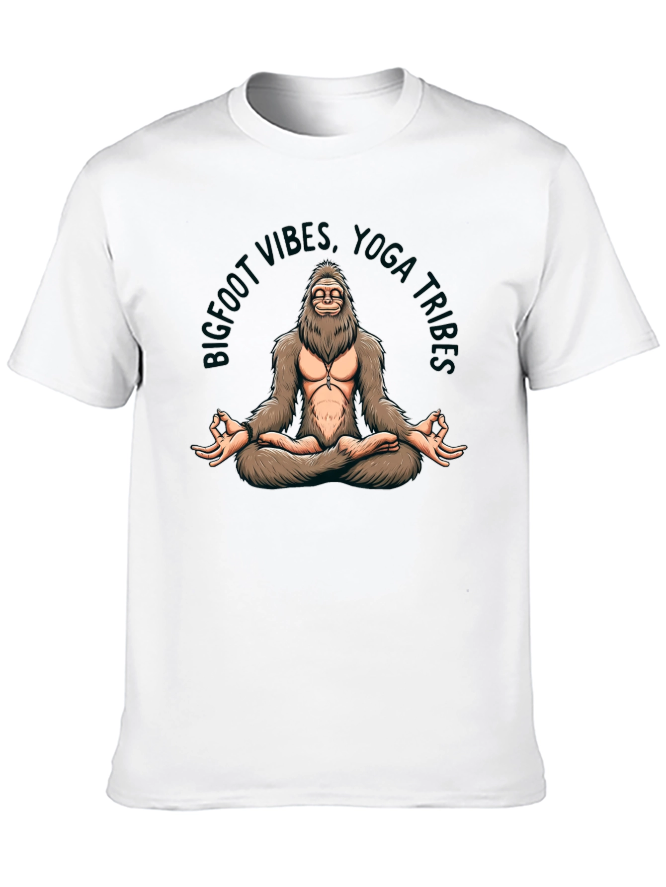 Bigfoot Yoga T-Shirt - Funny Meditating Sasquatch Tee