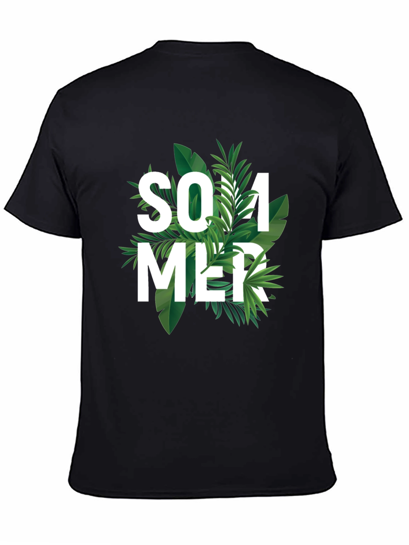Summer Vibes Graphic T-Shirt - Tropical Leaf Design