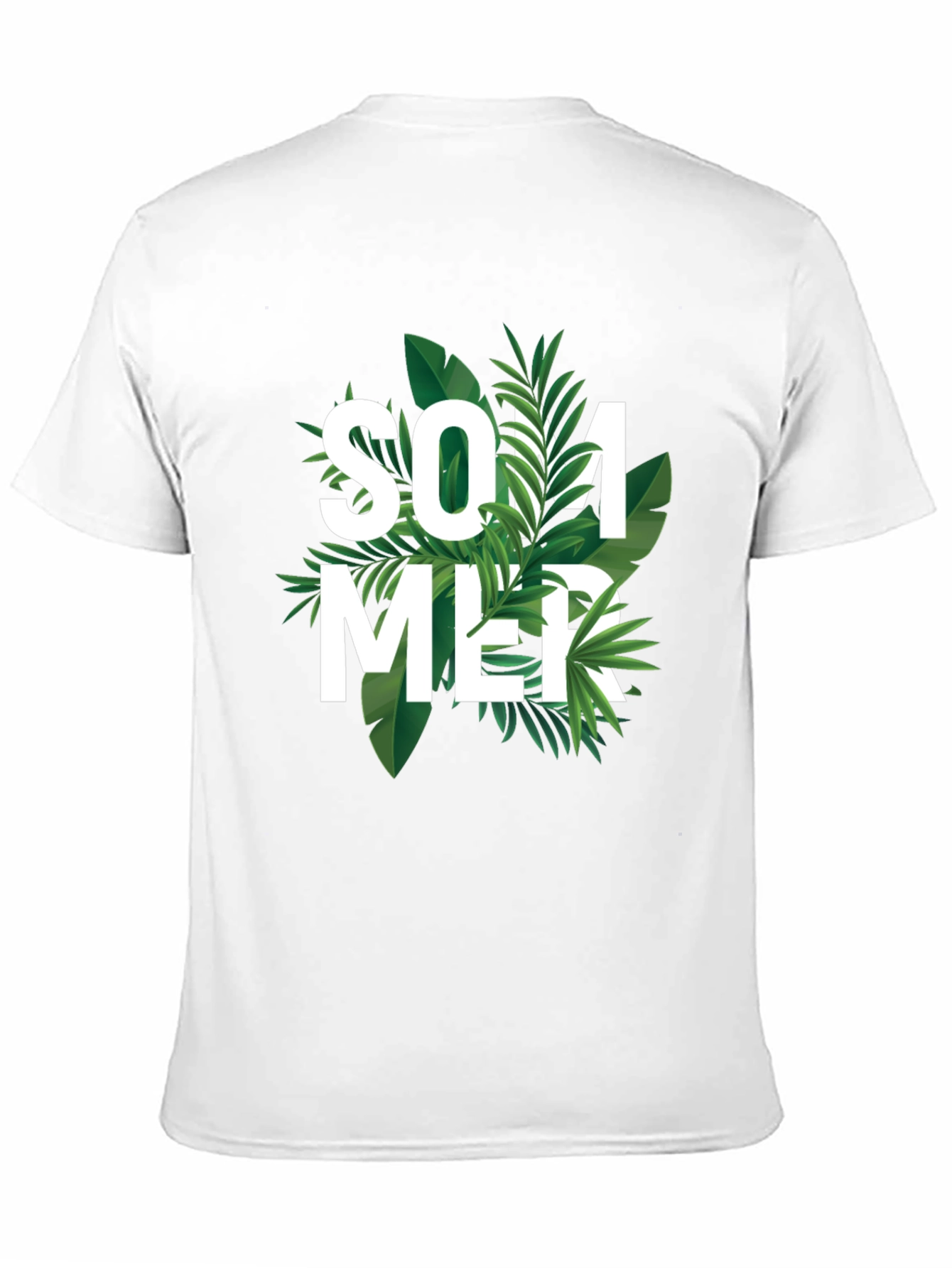 Summer Vibes Graphic T-Shirt - Tropical Leaf Design