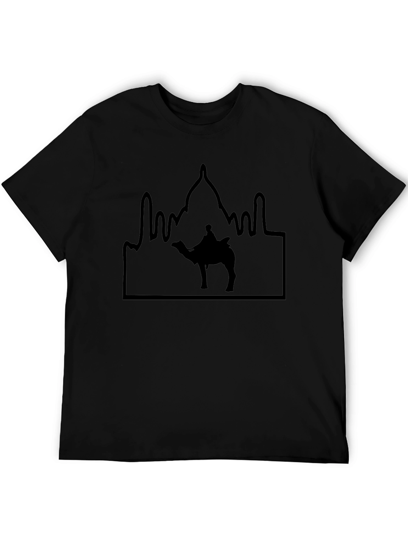 Camel & Palace Silhouette Black T-Shirt