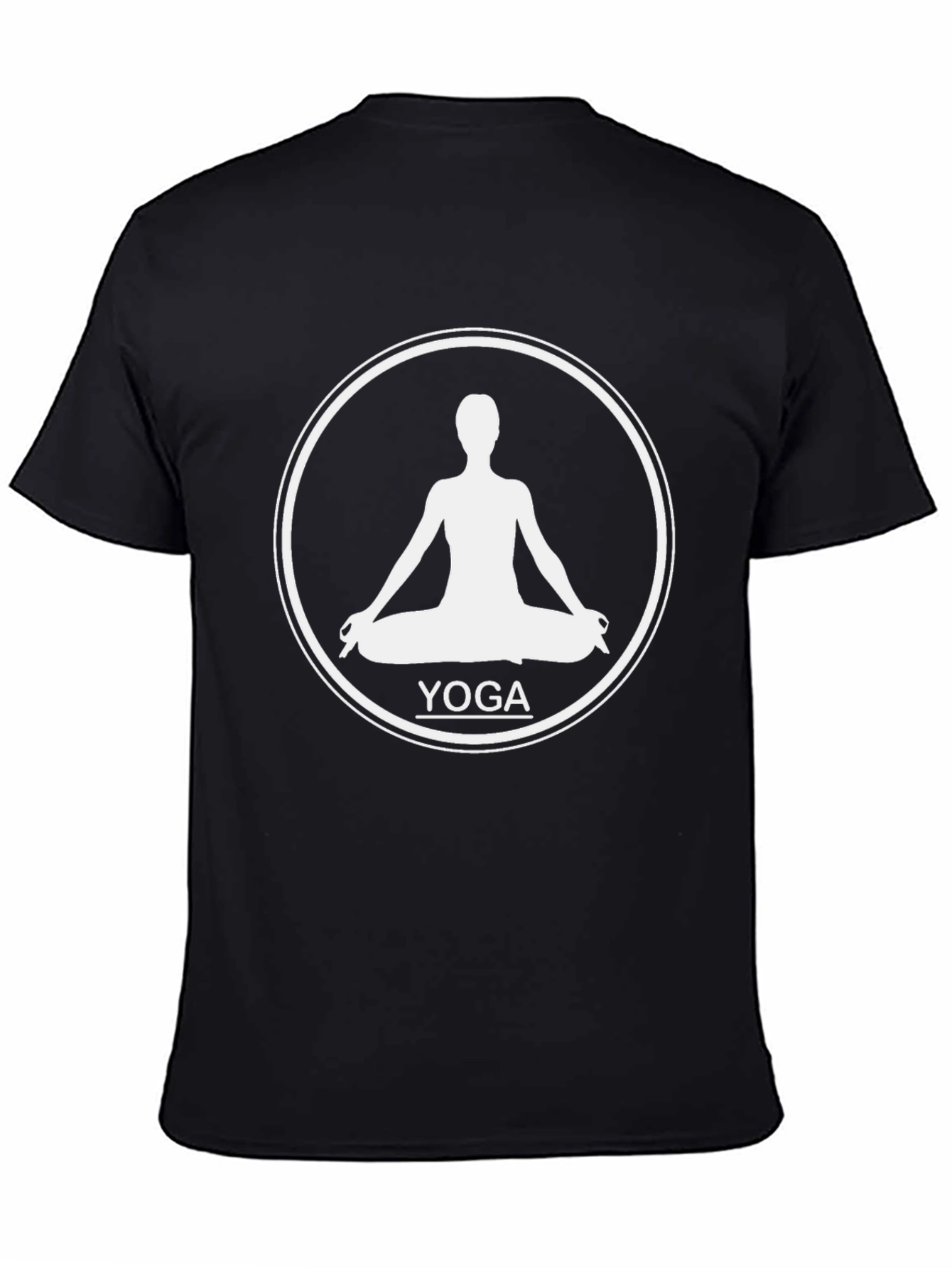 Yoga Silhouette Graphic T-Shirt - Black Cotton Tee
