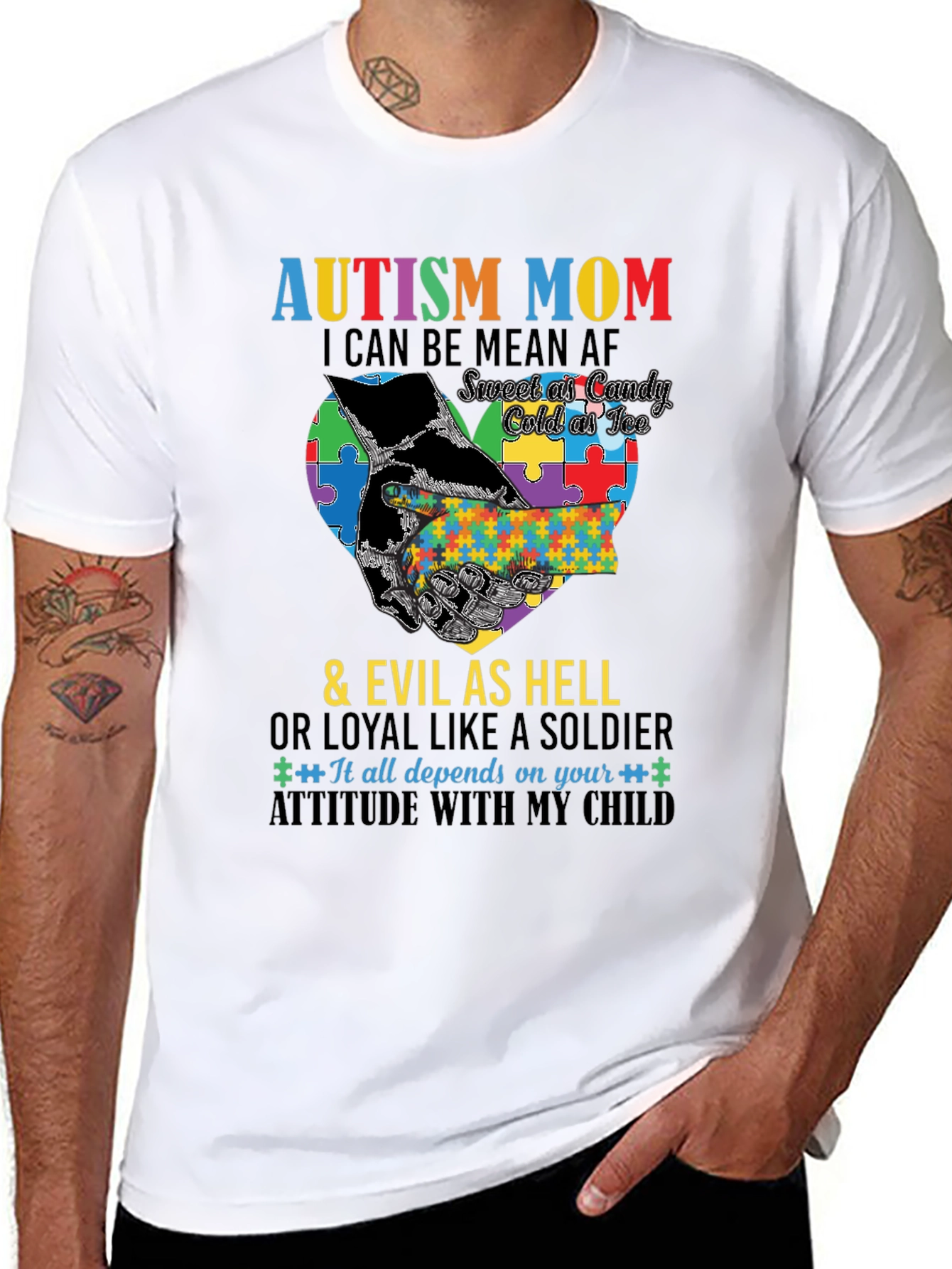 Autism Mom T-Shirt - Sweet Cold Evil Loyal