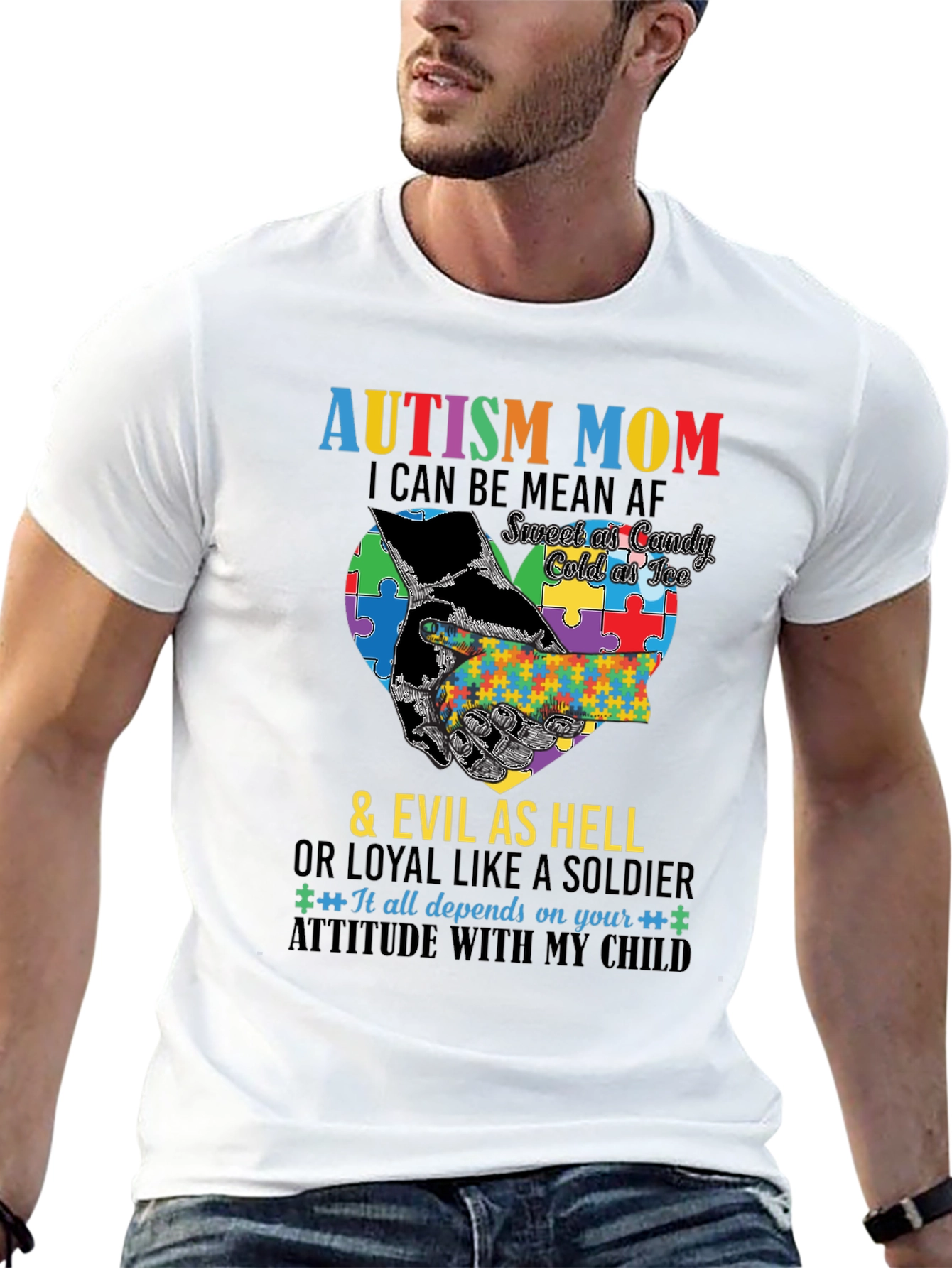 Autism Mom T-Shirt - Sweet Cold Evil Loyal