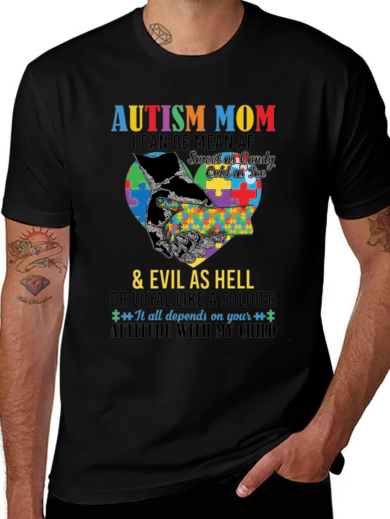 Autism Mom T-Shirt - Sweet Cold Evil Loyal