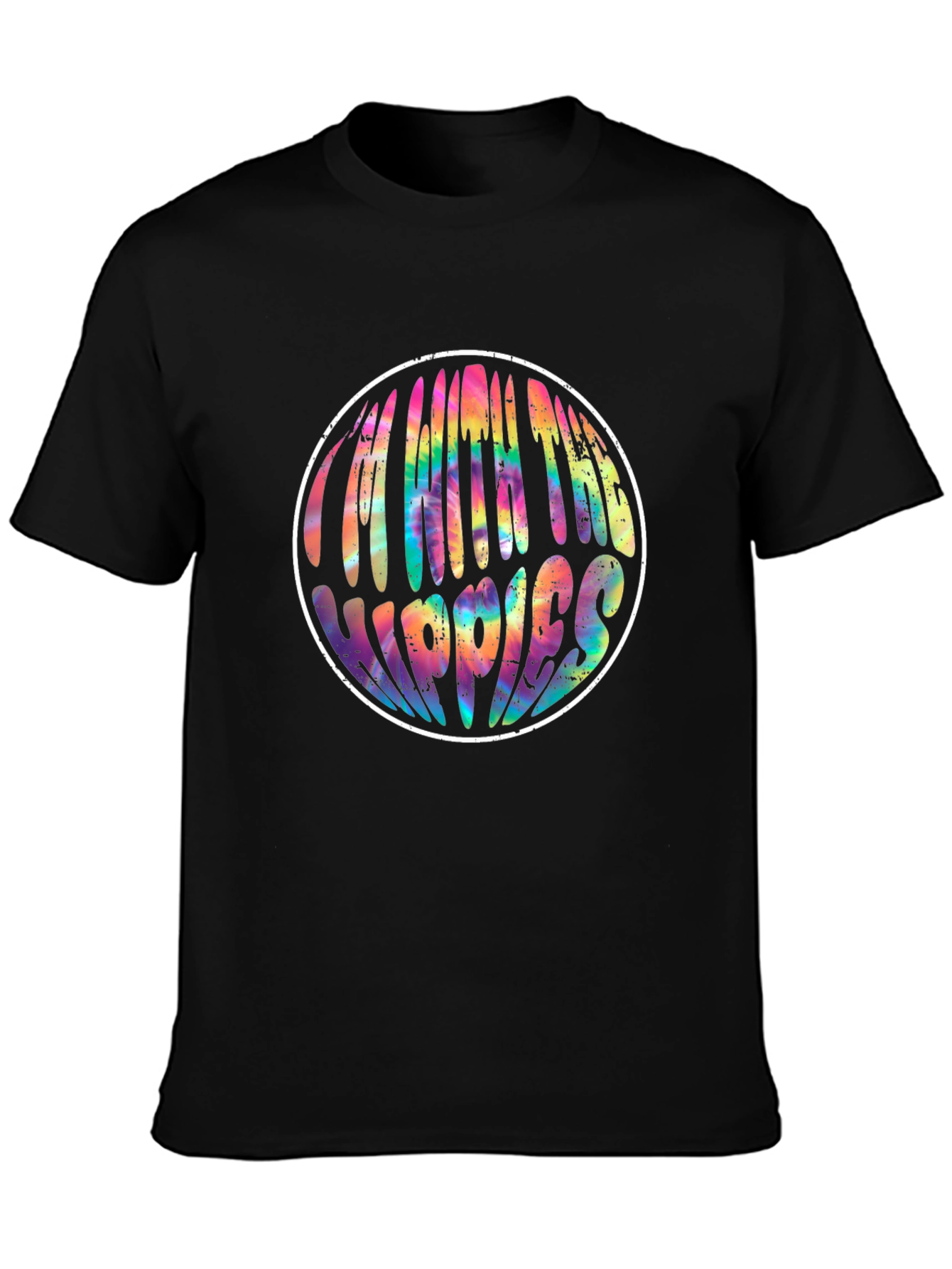 Im With The Hippies Tie Dye Graphic Tee