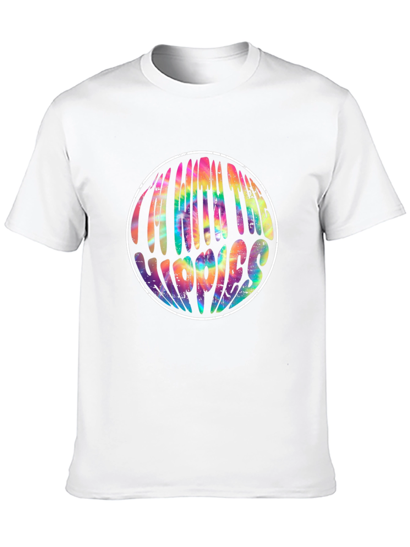 Im With The Hippies Tie Dye Graphic Tee