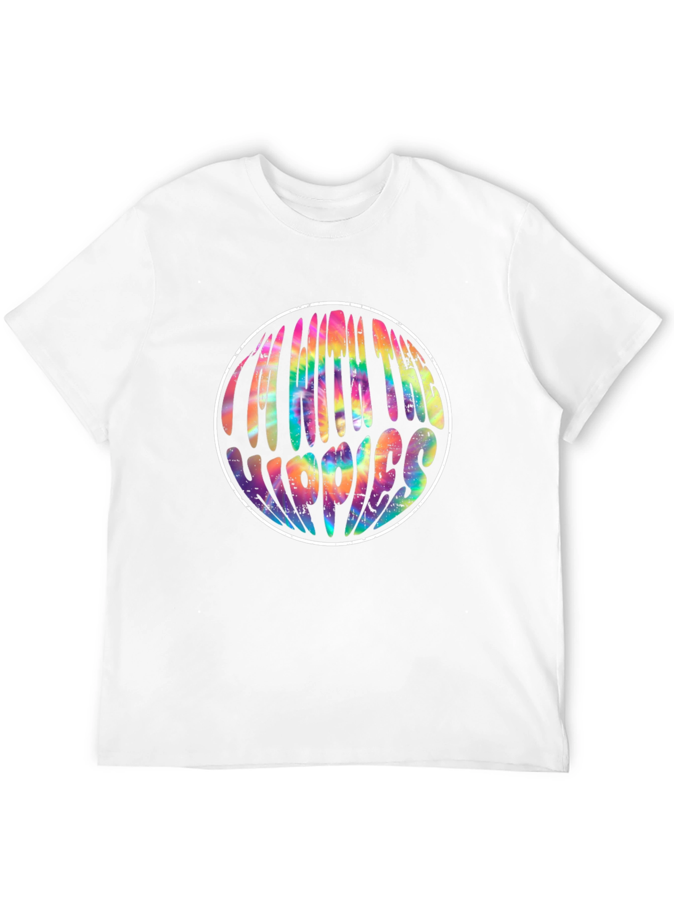 Im With The Hippies Tie Dye Graphic Tee