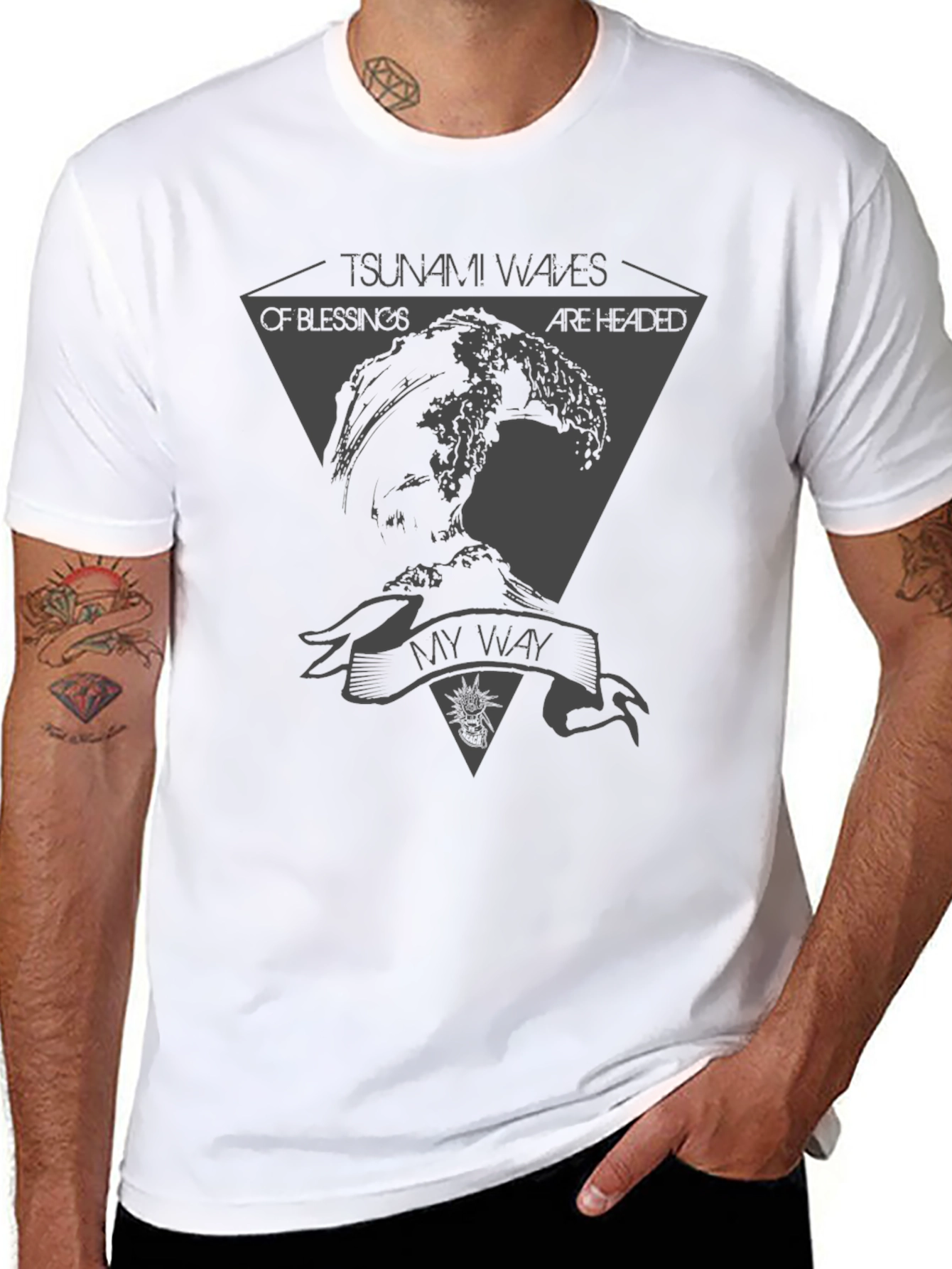 Tsunami Waves Blessings Graphic Tee