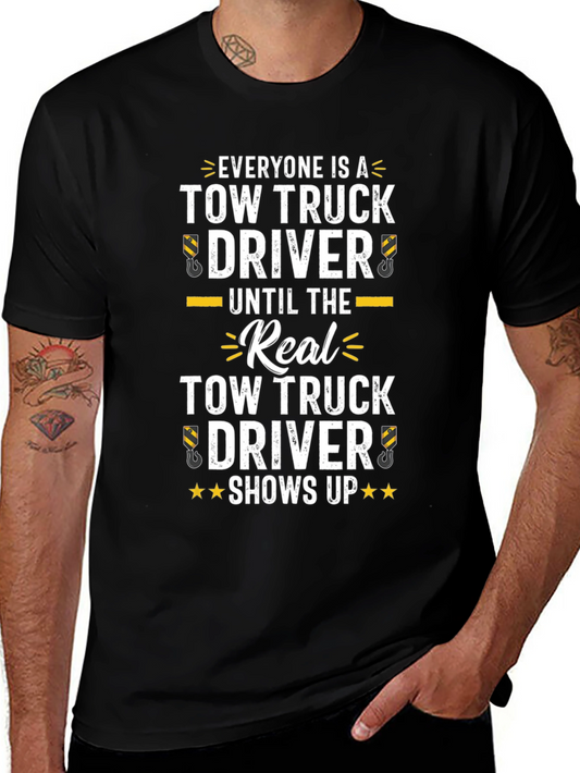 Tow Truck Driver Novelty Graphic T-Shirt