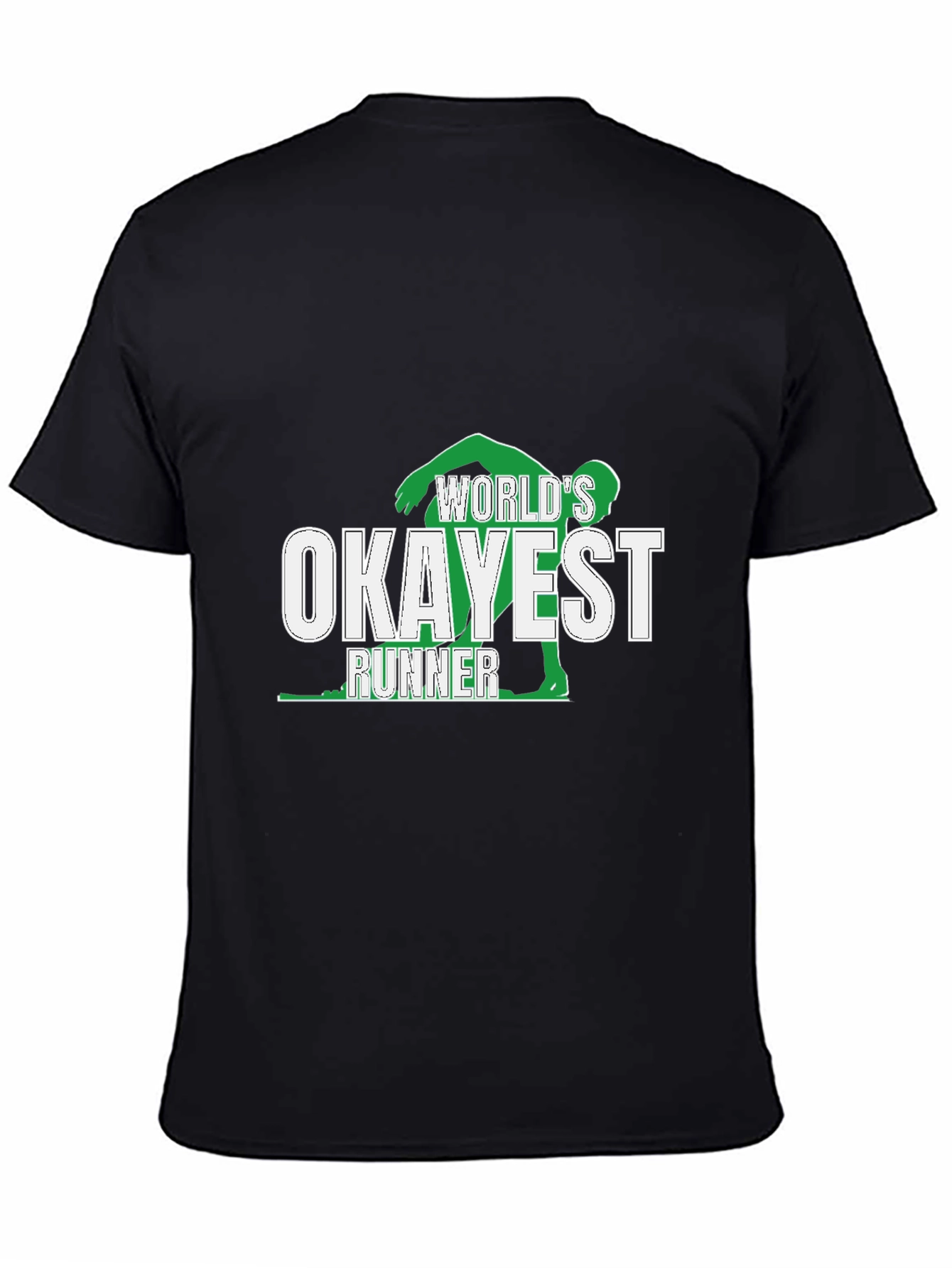 Worlds Okayest Runner T-Shirt - Black Graphic Tee