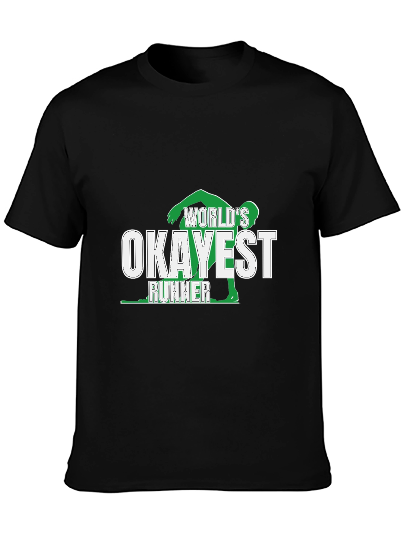 Worlds Okayest Runner T-Shirt - Black Graphic Tee