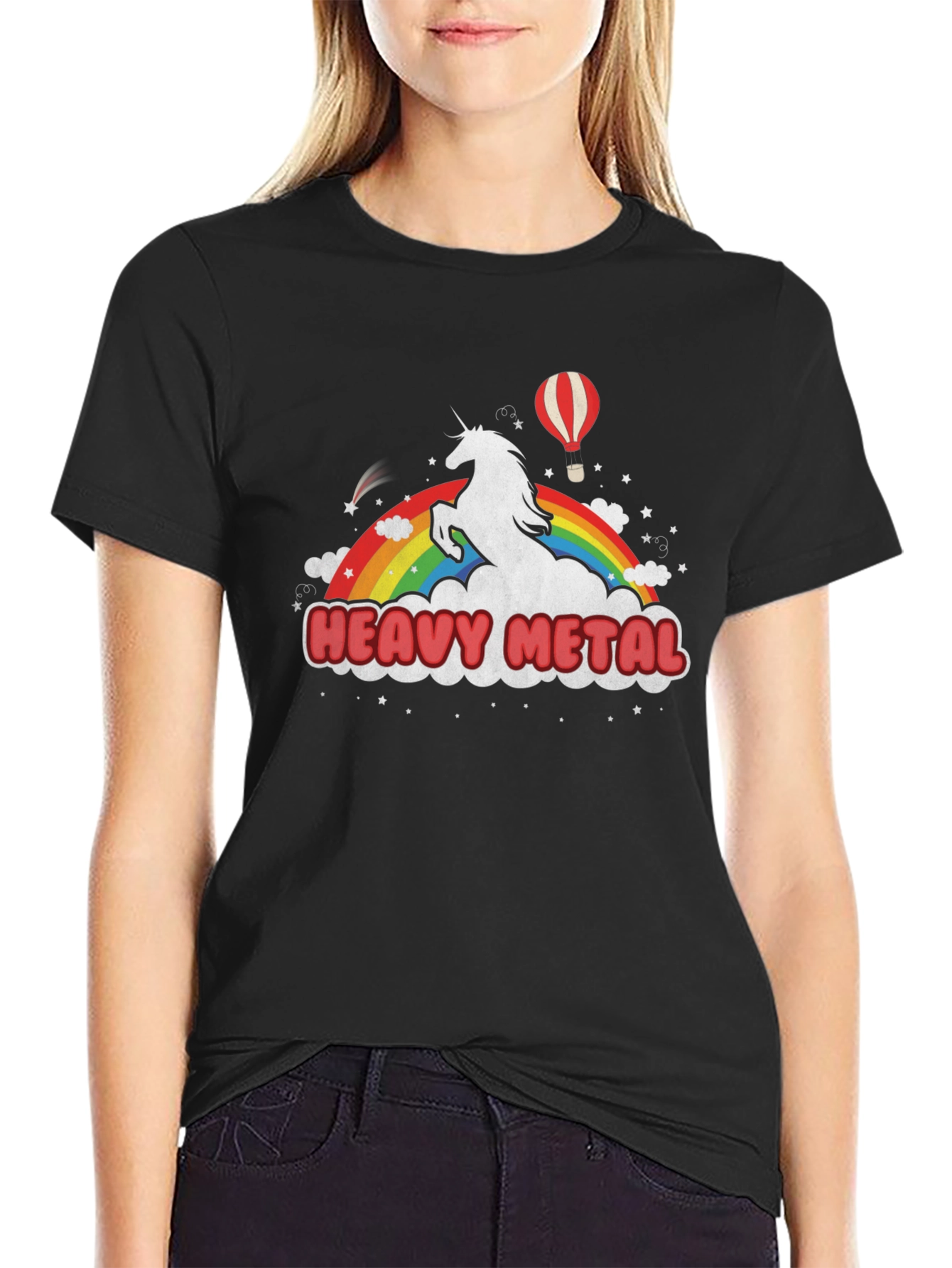 Heavy Metal Unicorn Rainbow T-Shirt