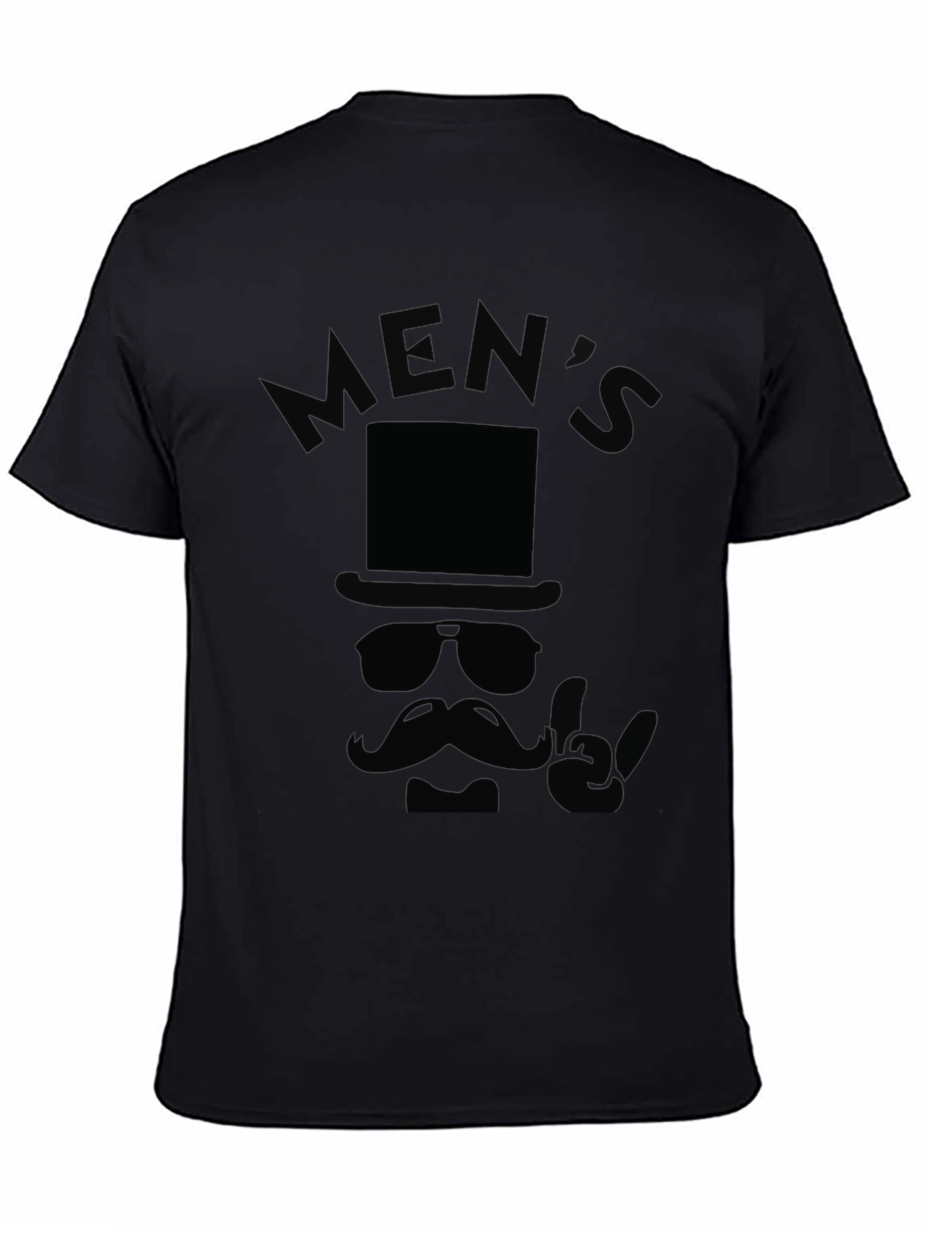 Mens Black Funny Gentleman Graphic Tee