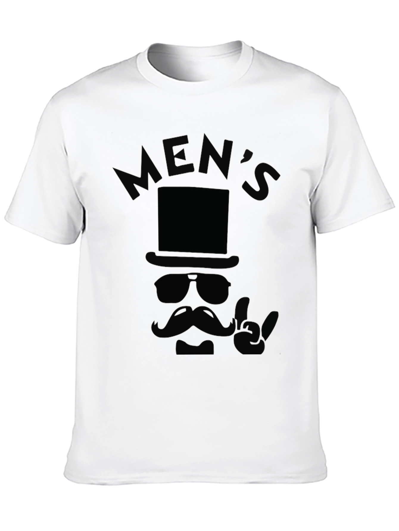 Mens Black Funny Gentleman Graphic Tee