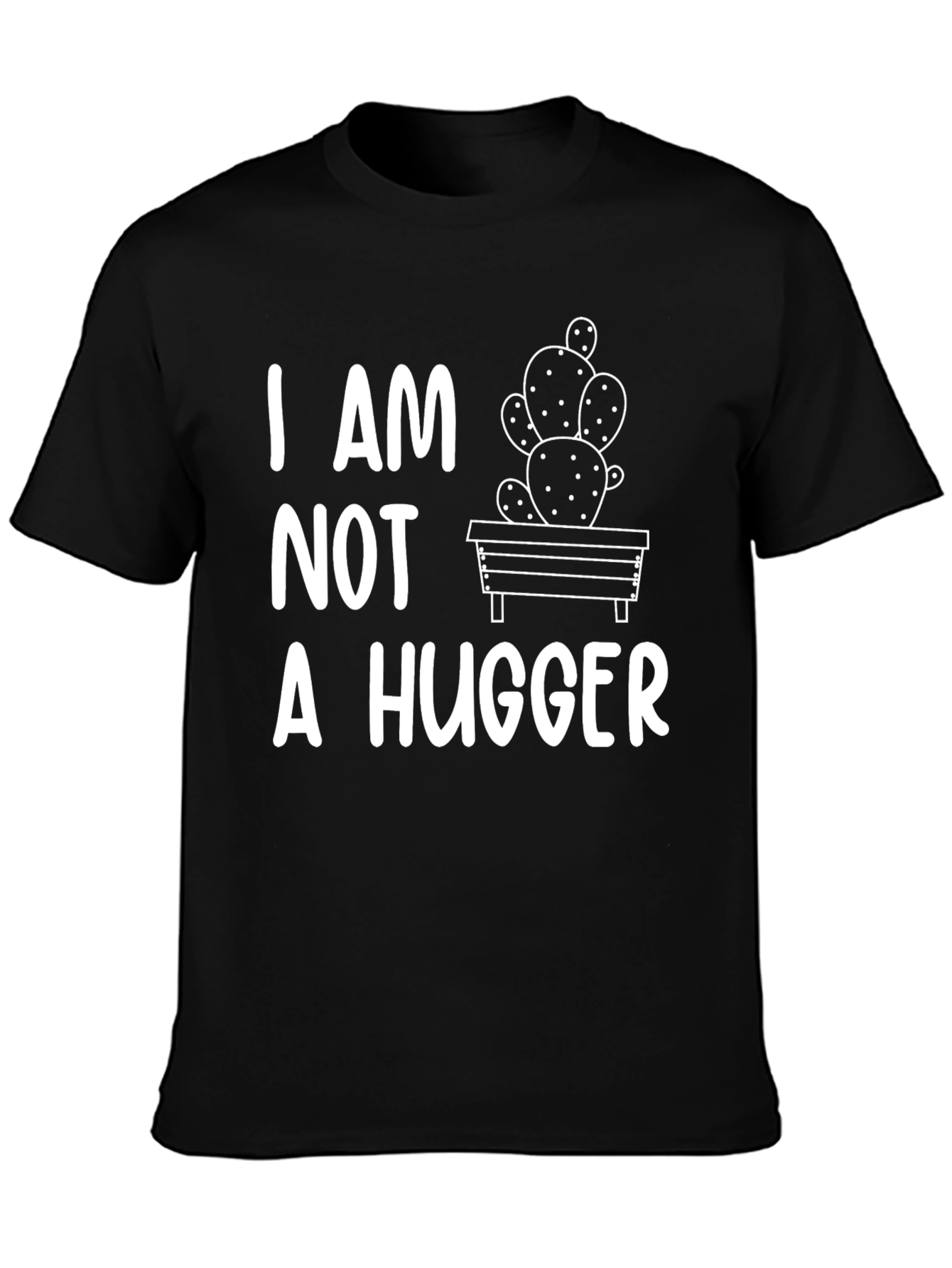 I Am Not A Hugger Cactus Graphic T-Shirt