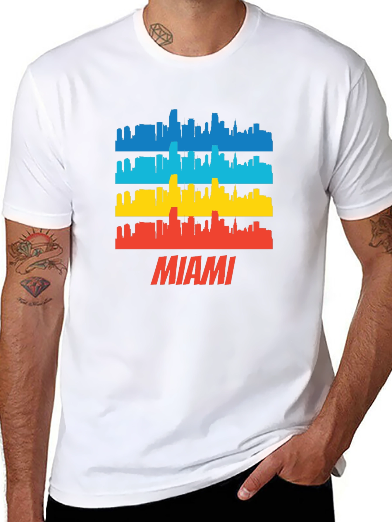 Miami Skyline T-Shirt - Cityscape Graphic Tee